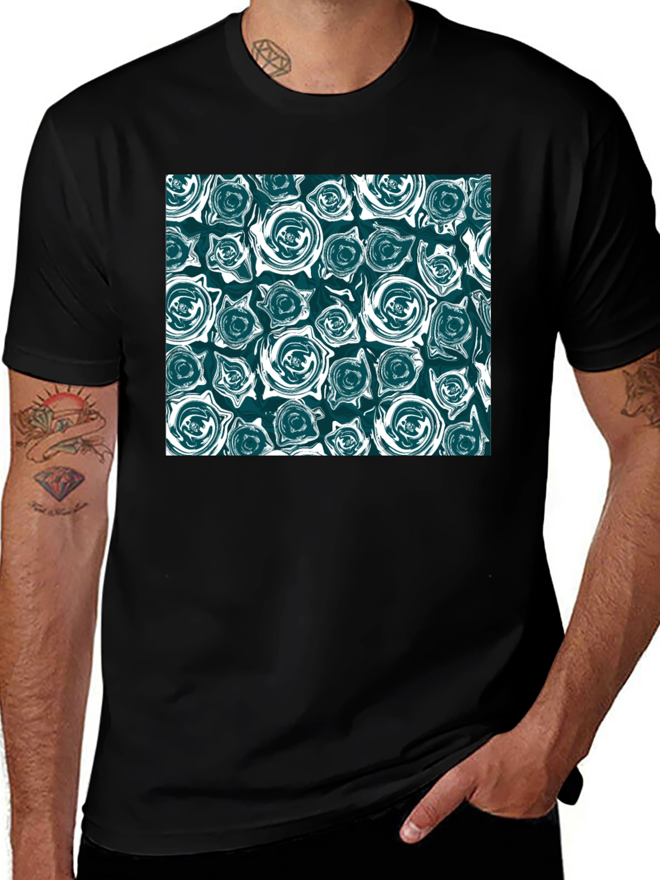 Abstract Swirl Pattern T-Shirt - Modern Graphic Tee