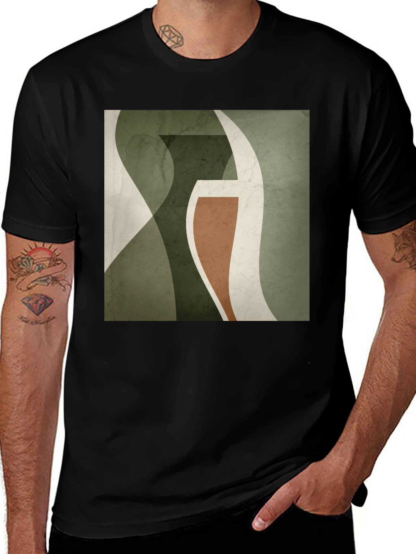 Variant 14 of Abstract Art Graphic Tee - Modern Style