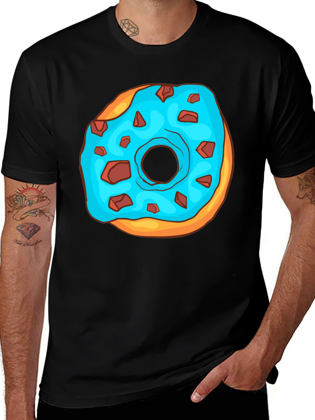Variant 20 of Donut Graphic T-Shirt - Funny Cartoon Design