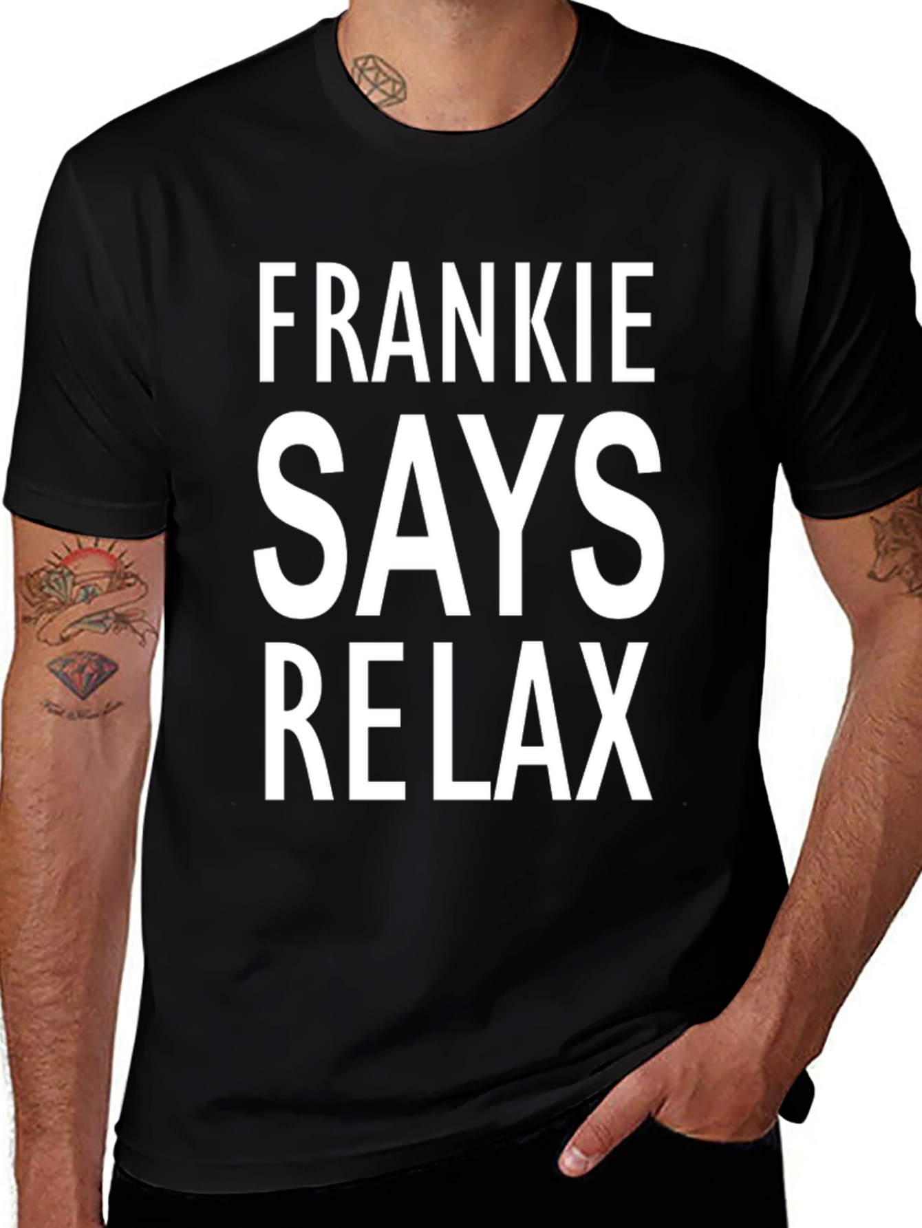 Variant 11 of Frankie Says Relax Black T-Shirt