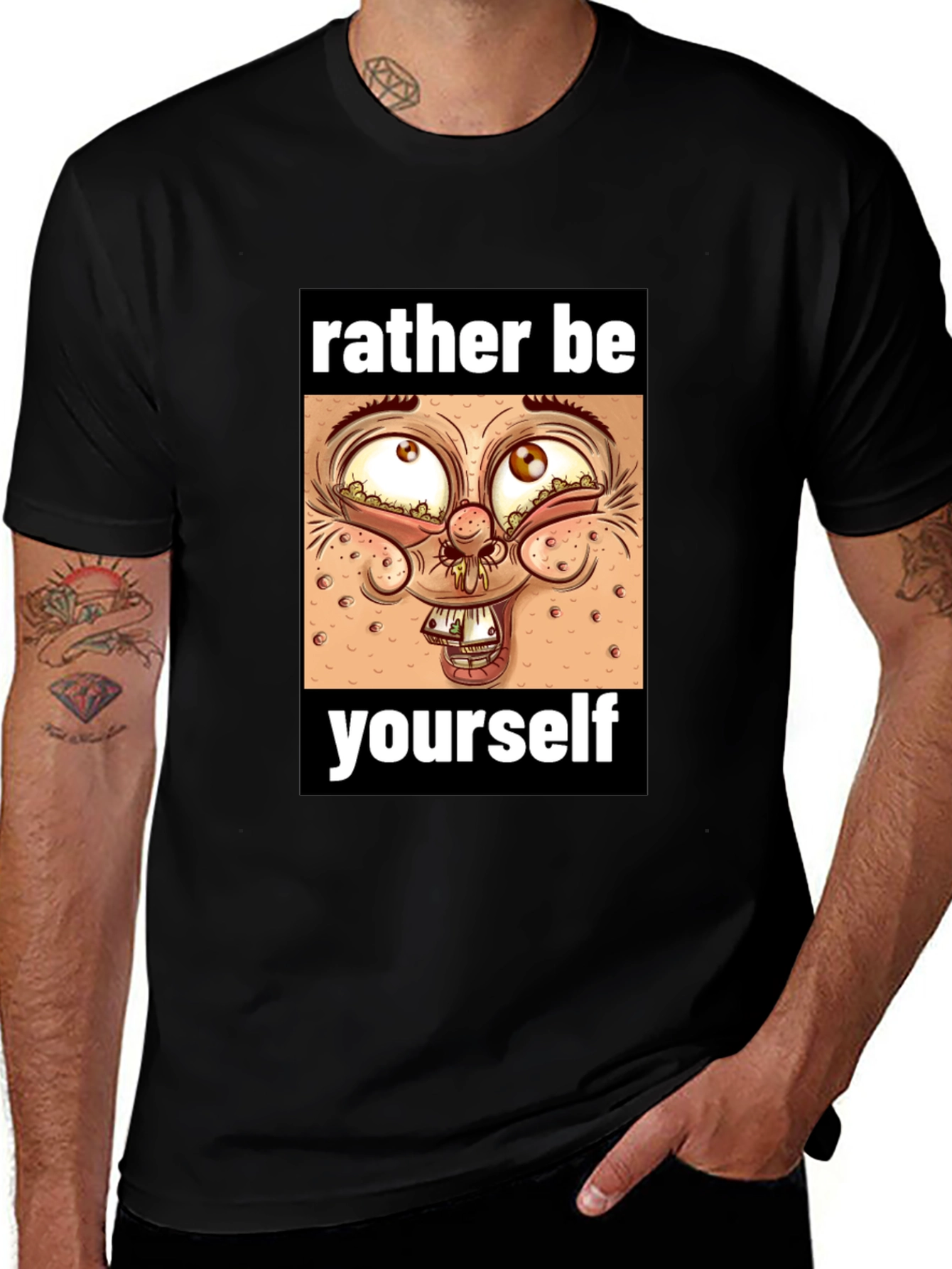 Variant 14 of Rather Be Yourself Graphic Tee - Funny Humor