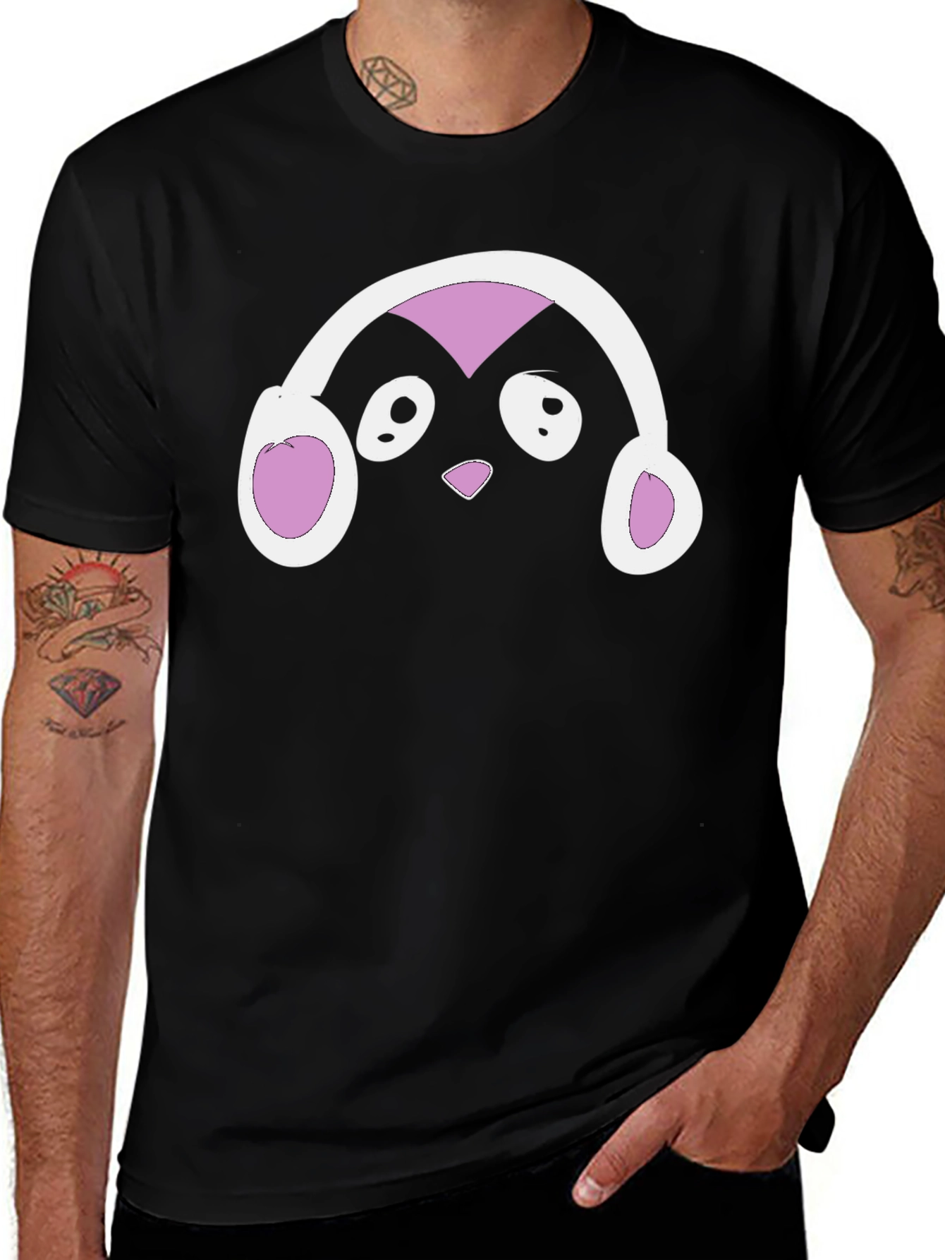 Variant 6 of Cute Penguin DJ Graphic T-Shirt