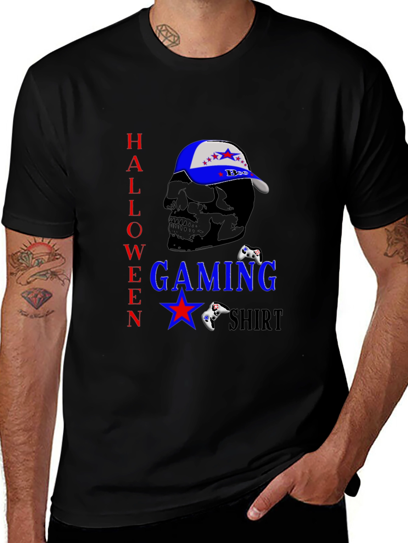 Halloween Gaming Shirt - Skull & Controller