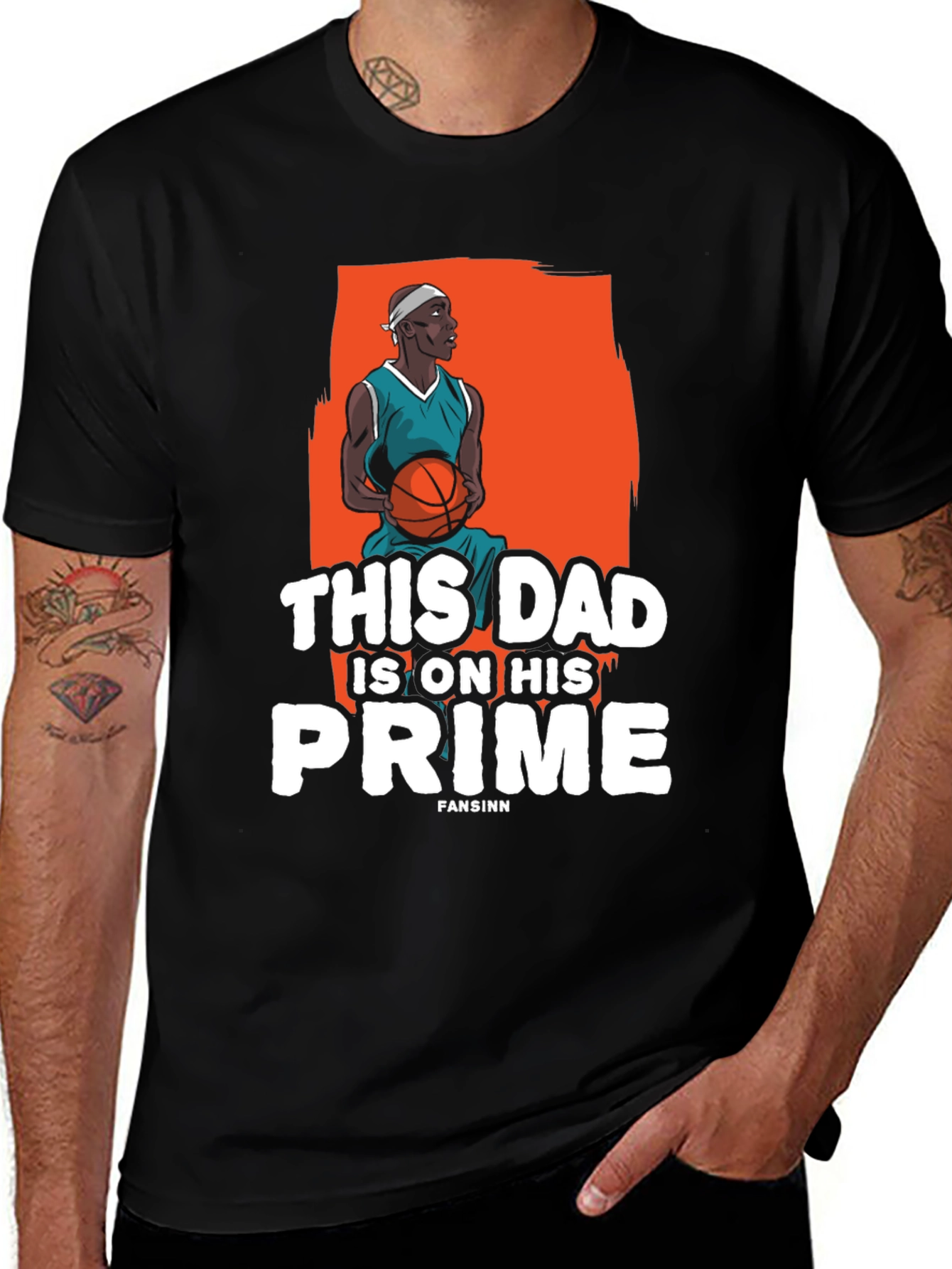 Variant 20 of This Dad is on His Prime Basketball T-Shirt
