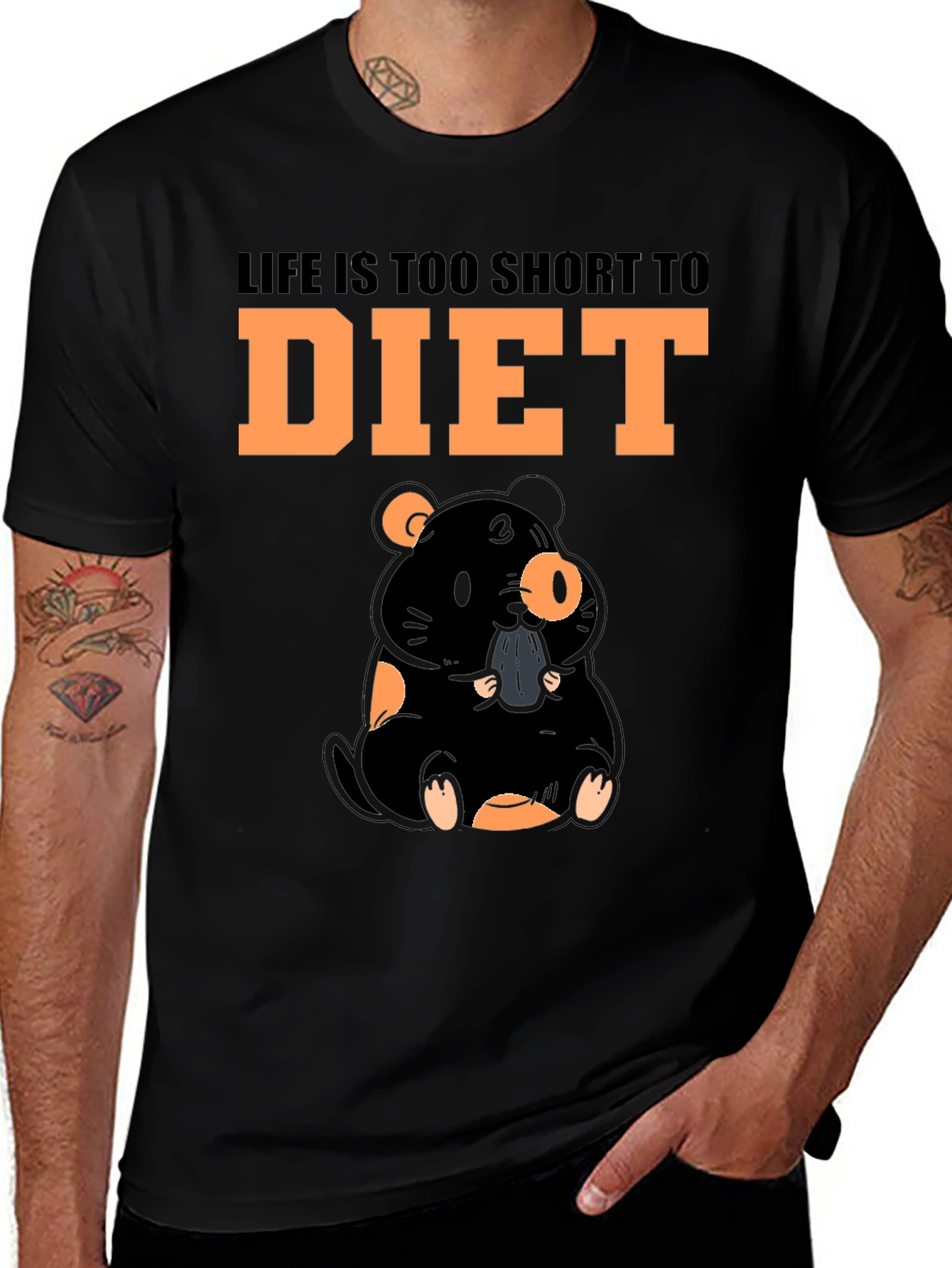 Variant 30 of Life is Too Short to Diet T-Shirt Funny Foodie Tee