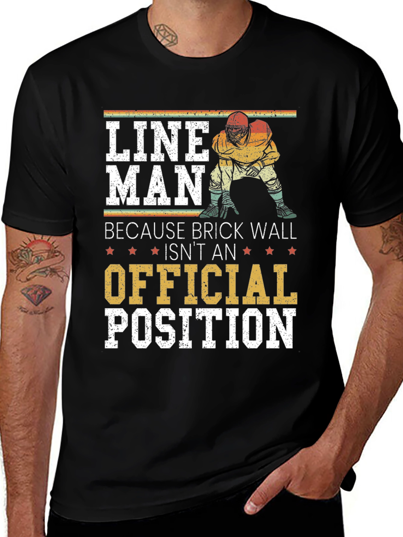 Variant 27 of Lineman Football Player Graphic T-Shirt
