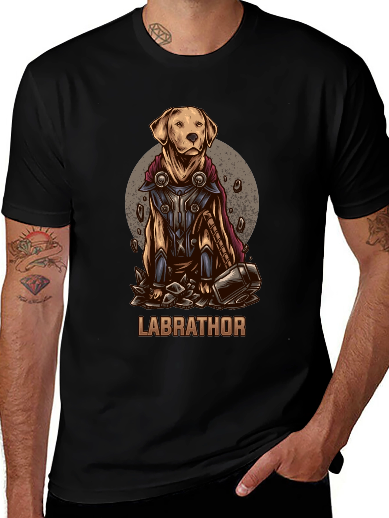 Variant 23 of Labrathor Dog Graphic T-Shirt - Funny Pet Lover Tee