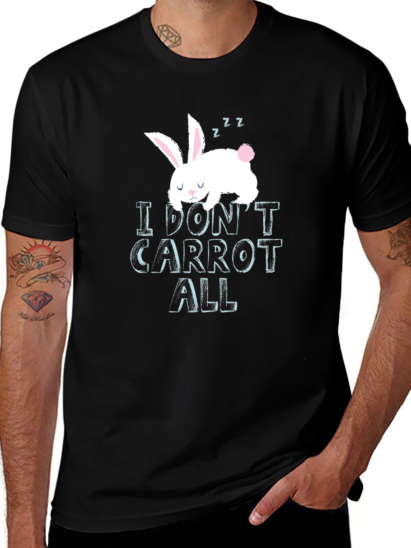 Variant 25 of I Don't Carrot All Funny Bunny Graphic T-Shirt