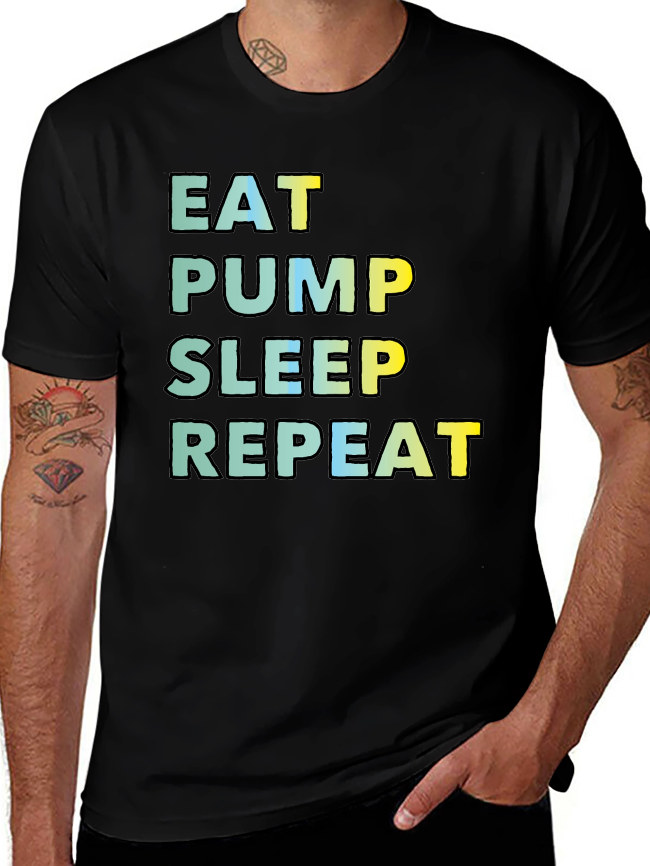 Variant 9 of Eat Pump Sleep Repeat Black T-Shirt