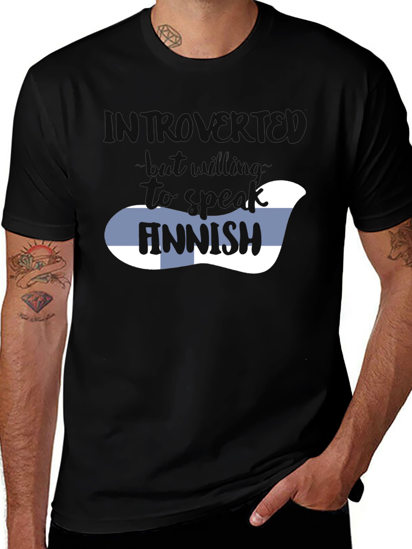 Variant 12 of Introvert Finnish T-Shirt - Funny Graphic Tee