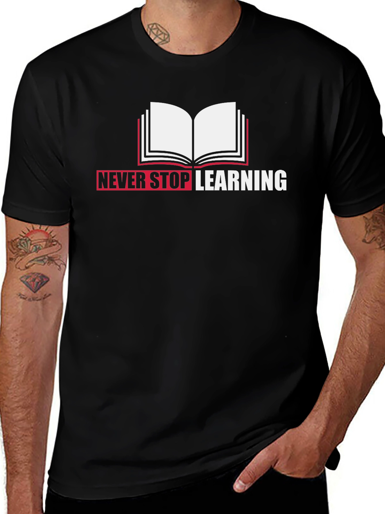 Variant 18 of Never Stop Learning Graphic Tee