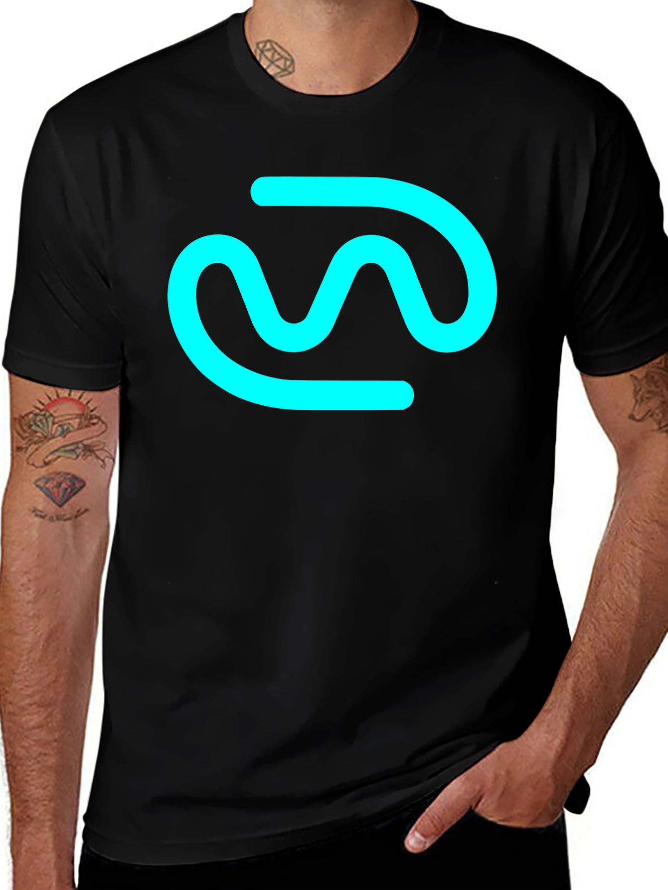 Variant 30 of Abstract Logo Black T-Shirt
