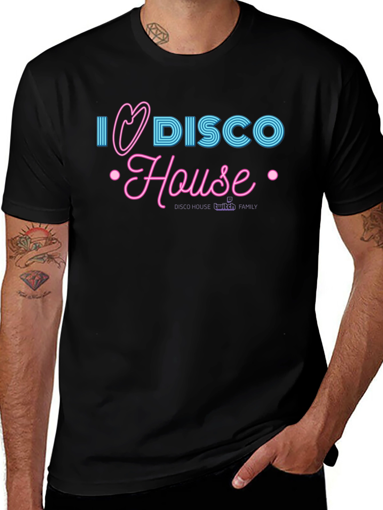 Variant 3 of I Heart Disco House Black T-Shirt