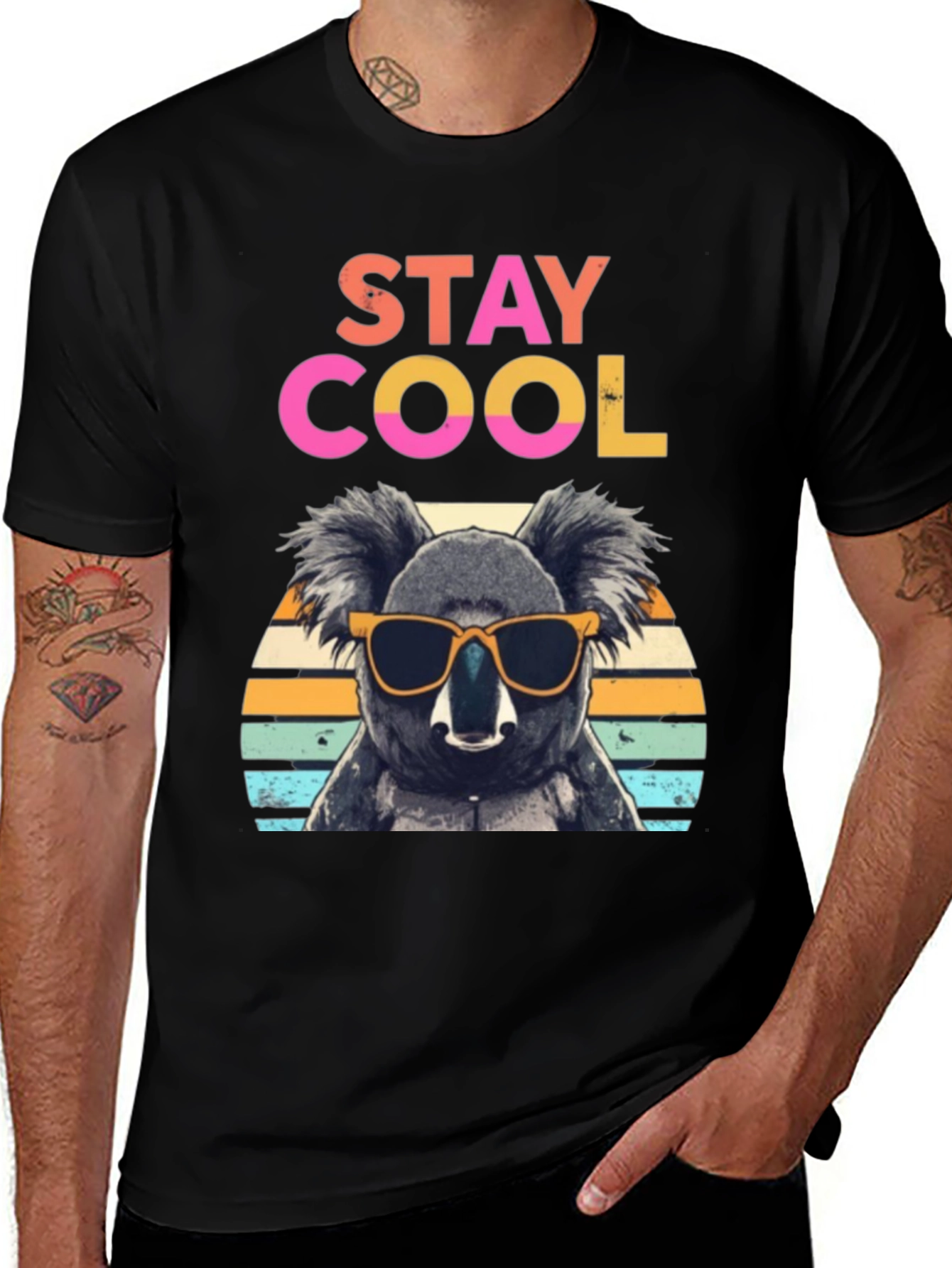 Variant 14 of Stay Cool Koala Graphic Tee - Trendy Comfort