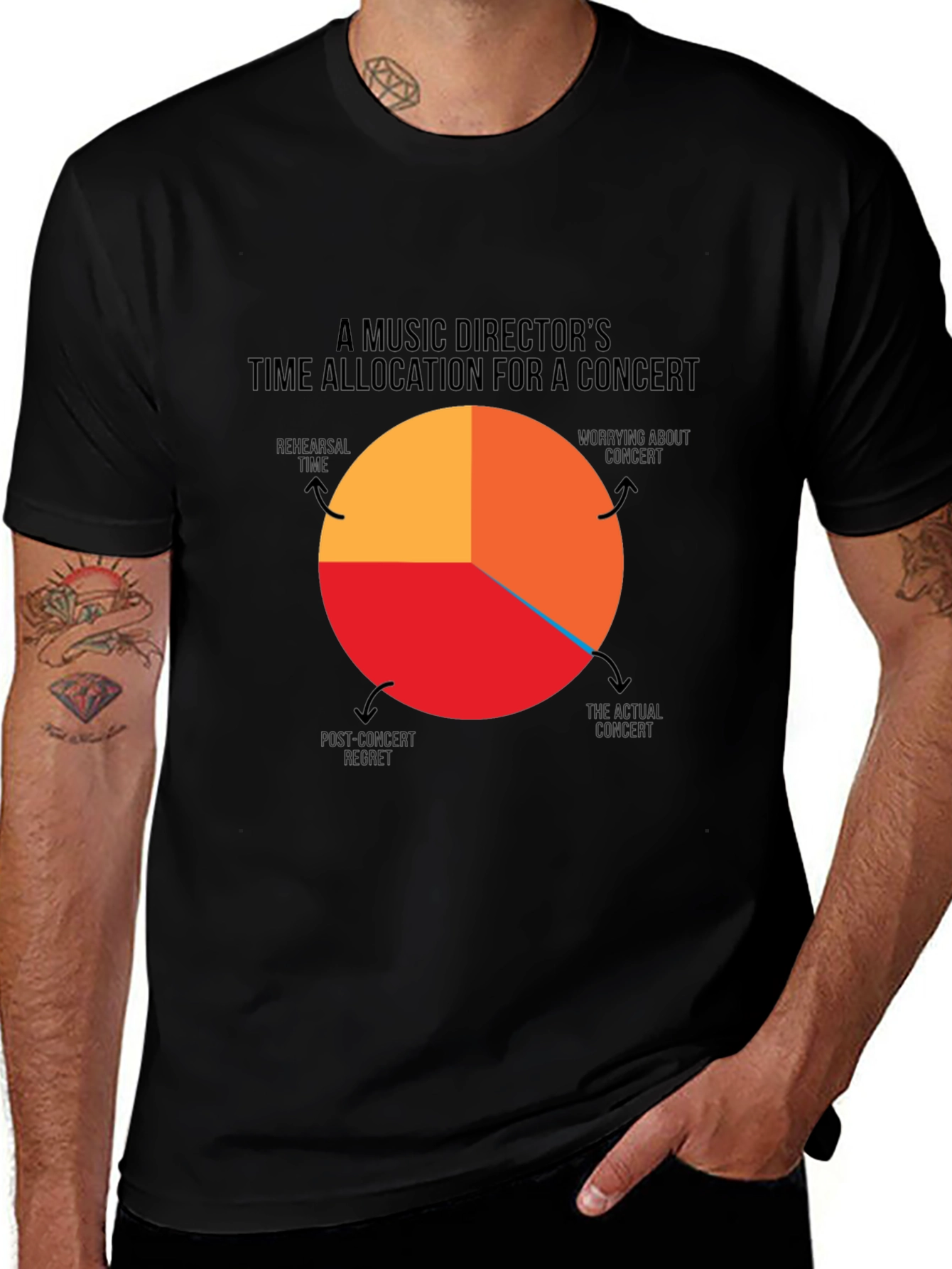 Variant 21 of Music Director Concert Pie Chart T-Shirt