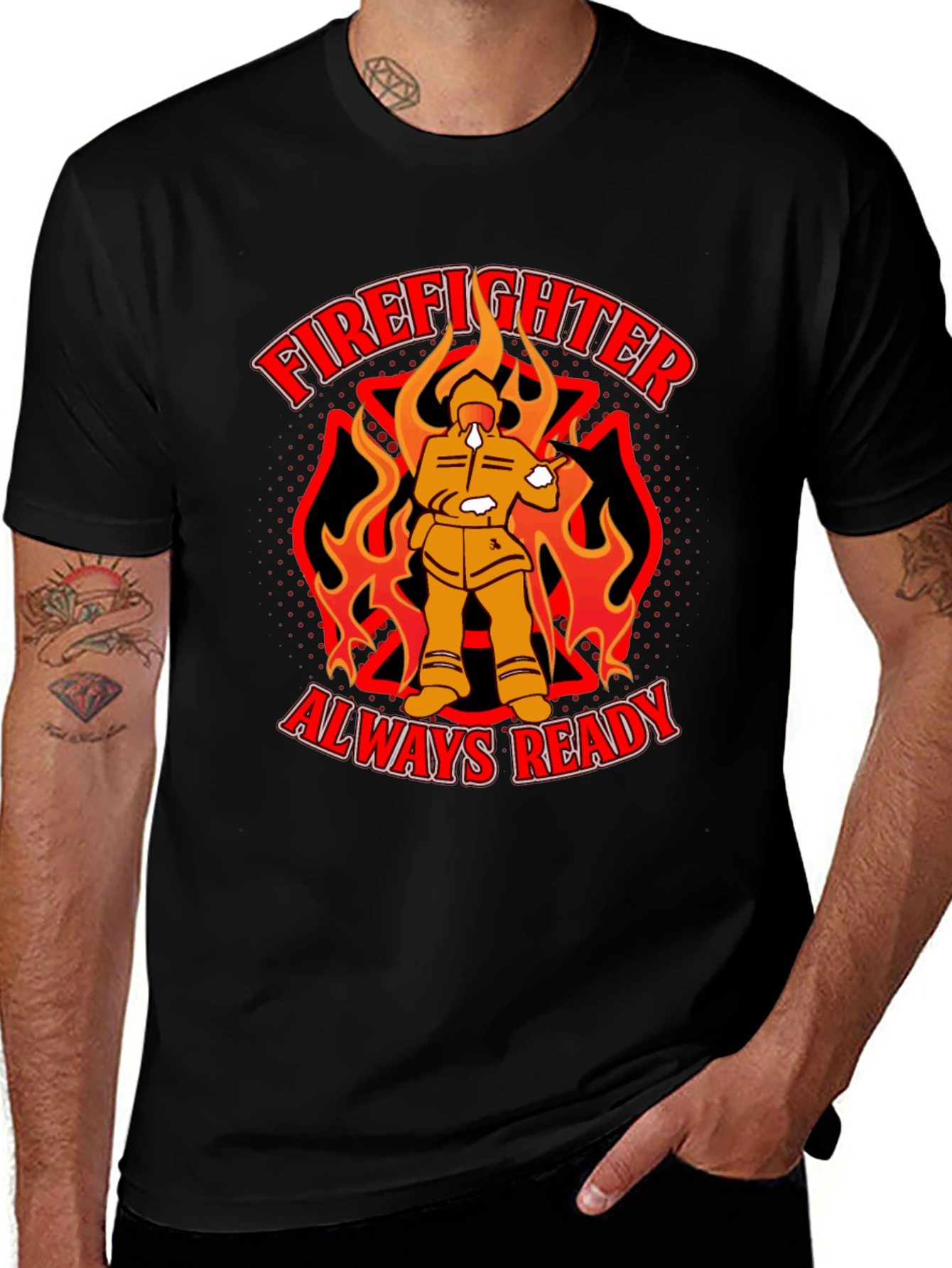 Variant 17 of Firefighter Always Ready Graphic T-Shirt