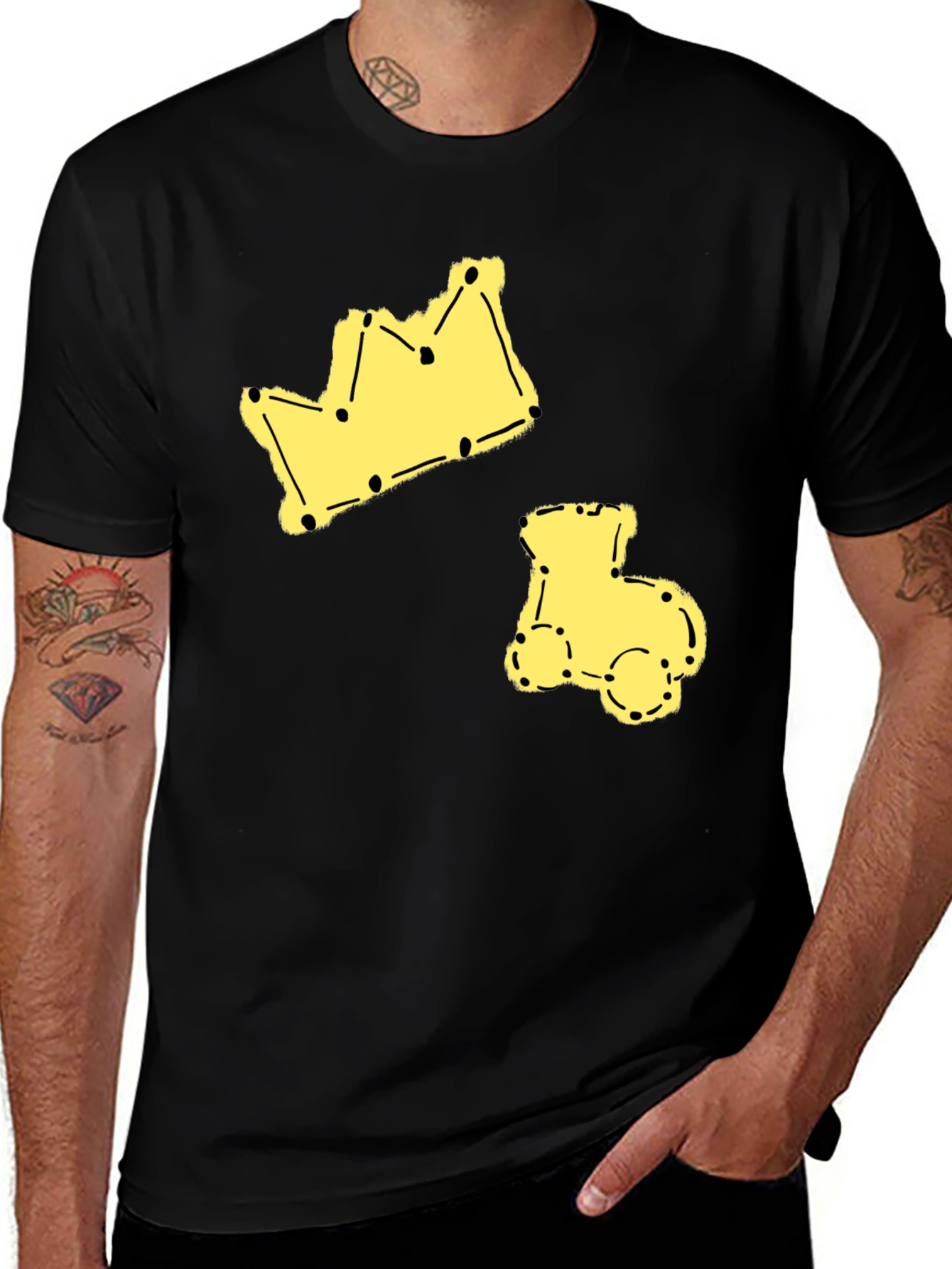 Variant 27 of Crown & Train Tee - Fun Graphic Print T-Shirt