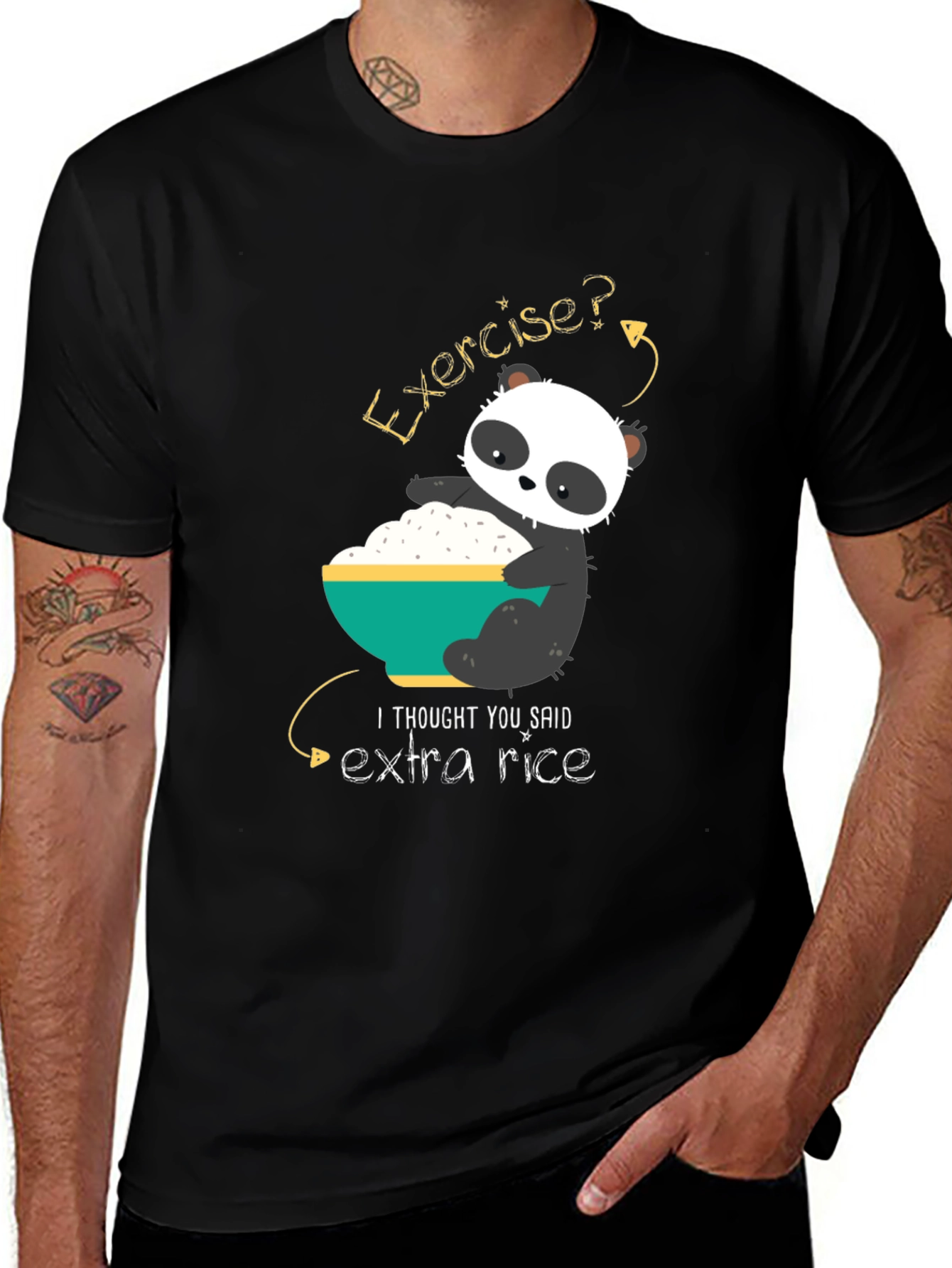 Variant 5 of Funny Panda 'Extra Rice' Graphic T-Shirt