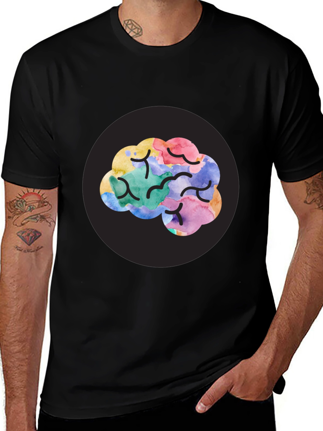 Variant 16 of Brain Art T-Shirt - Creative Mind Tee