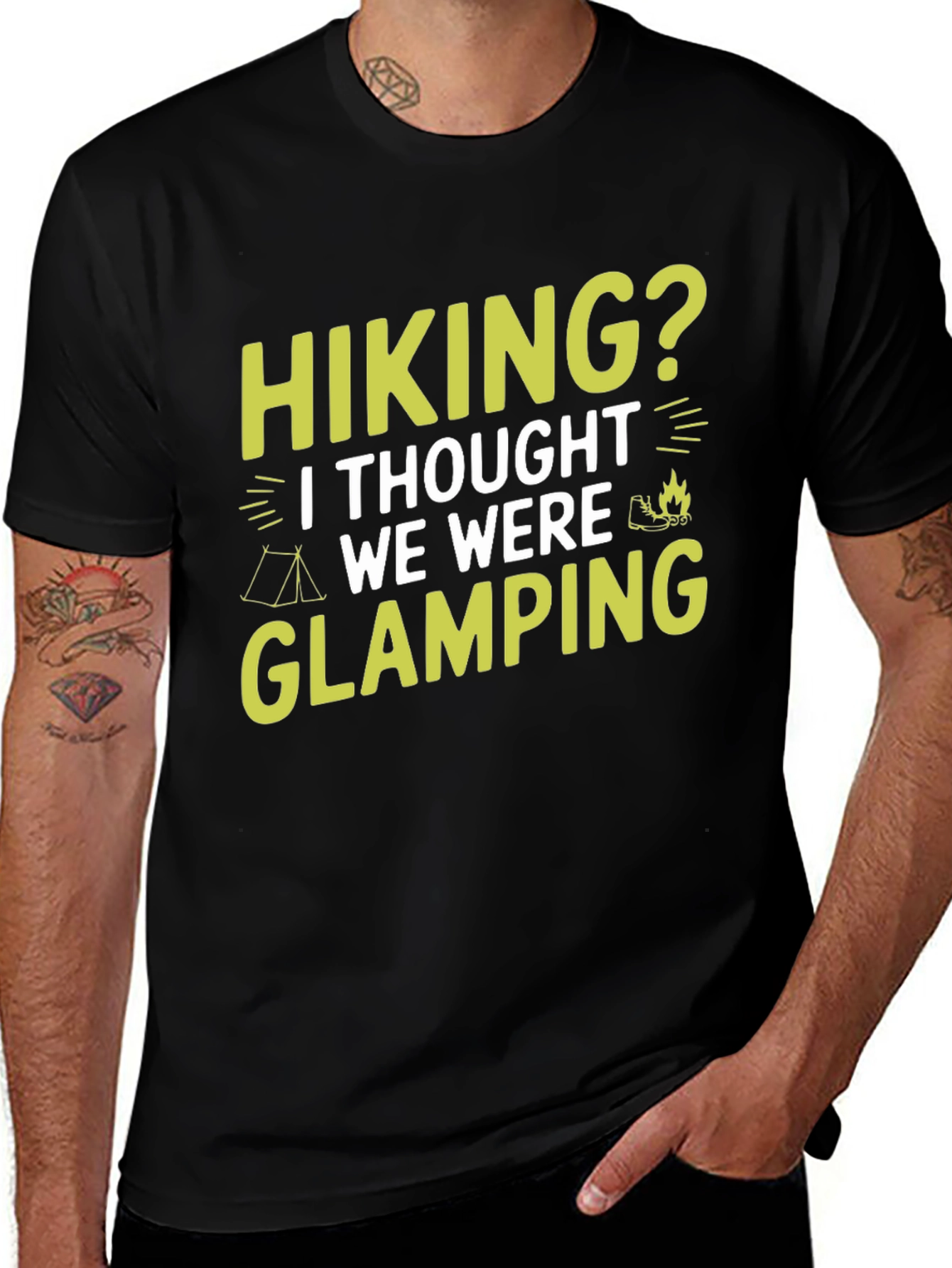 Variant 16 of Hiking? Glamping Tee - Funny Camping Shirt