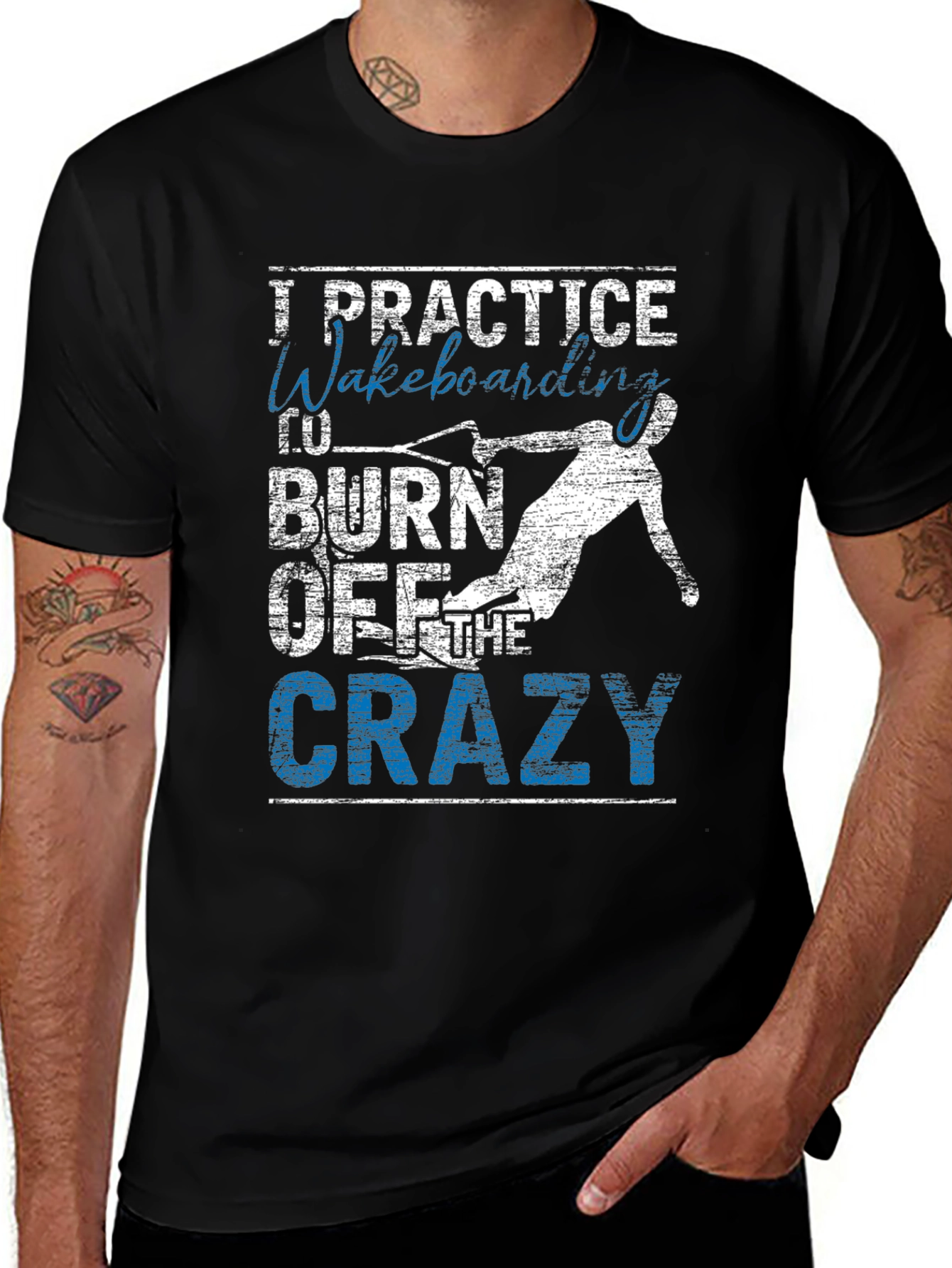Variant 29 of Wakeboarding Crazy T-Shirt