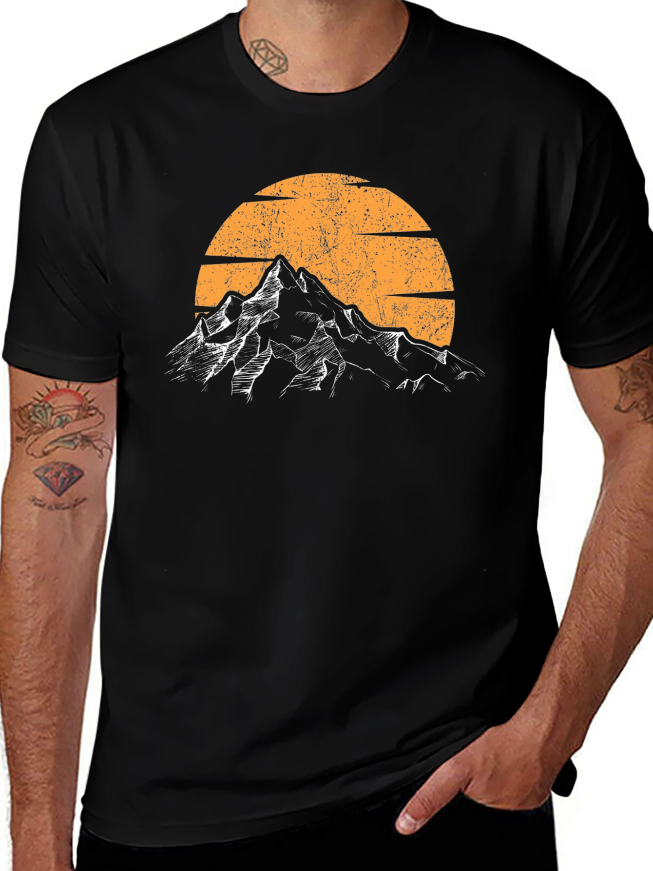 Variant 30 of Mountain Sunset Graphic Tee - Nature Inspired Design