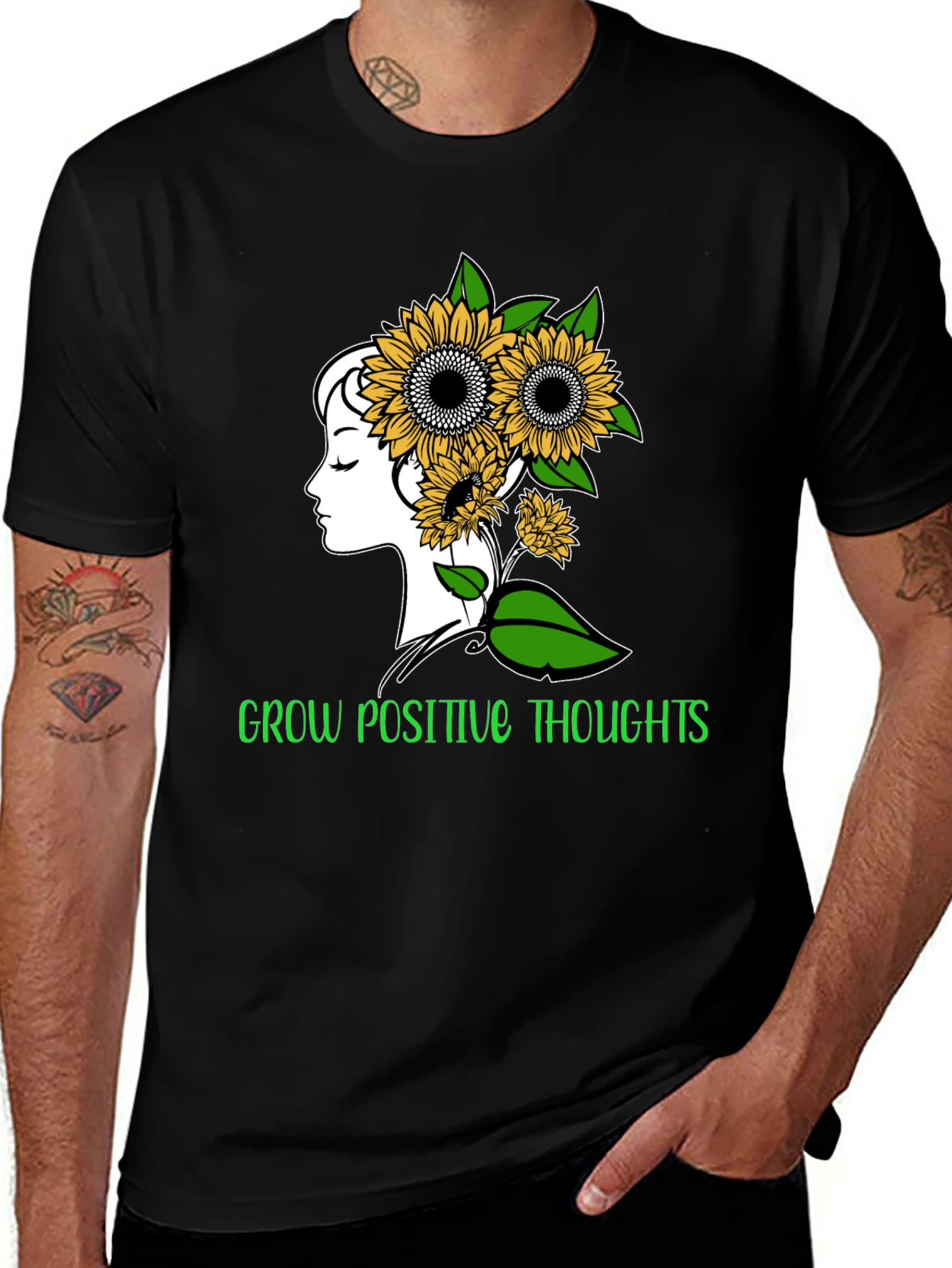 Variant 6 of Sunflower Mindset Tee - Grow Positive Thoughts!