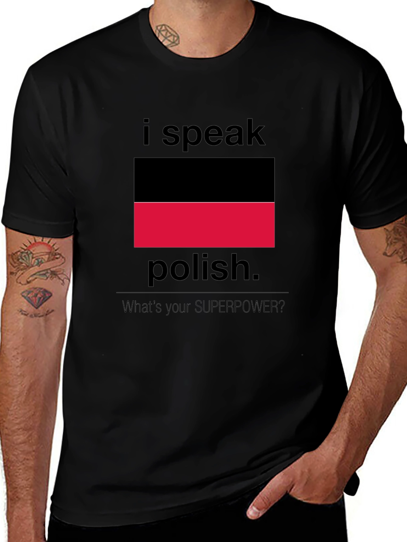 Variant 22 of I Speak Polish T-Shirt Superpower Tee