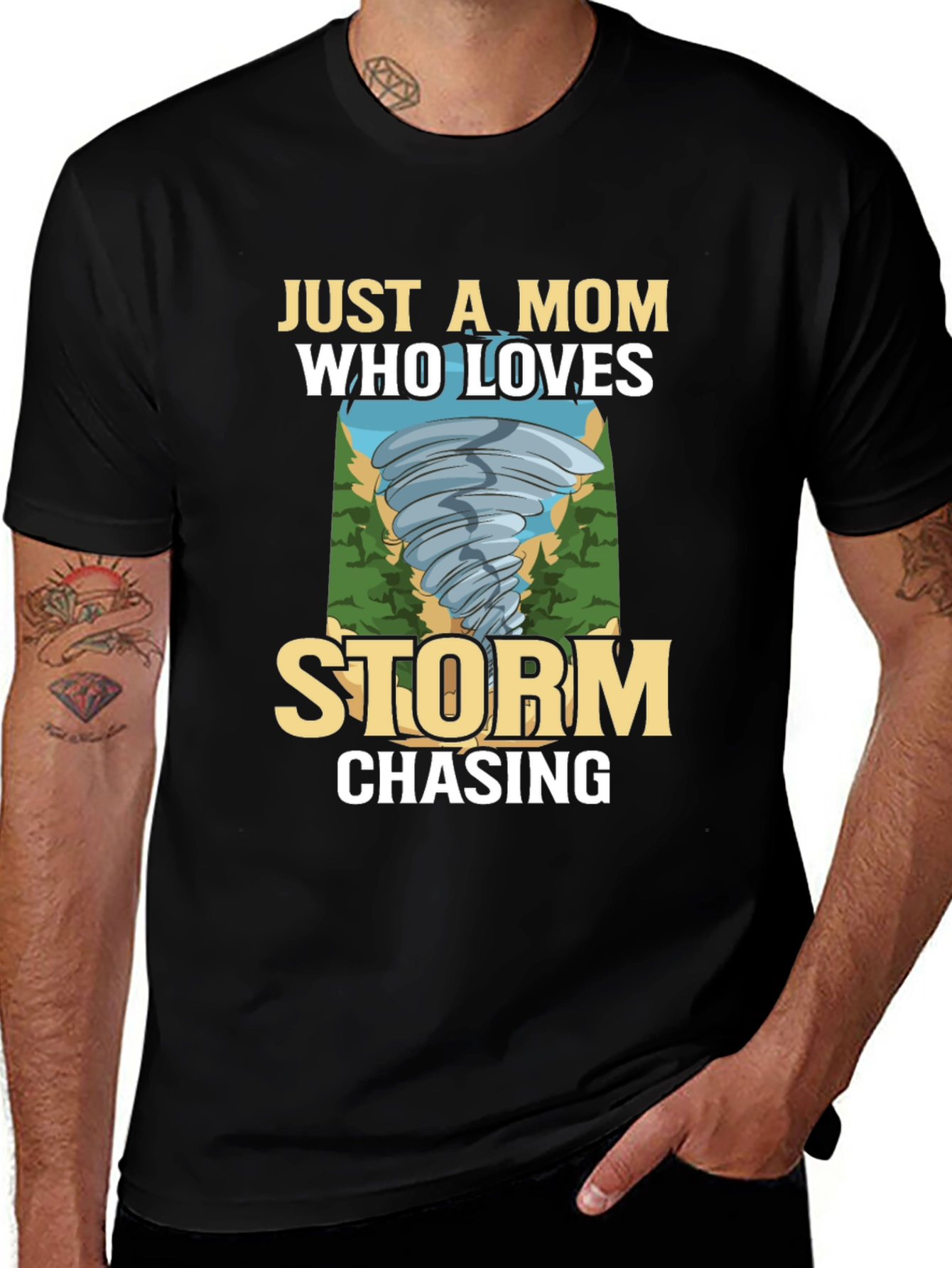 Variant 22 of Storm Chaser Mom T-Shirt - Weather Lover Tee