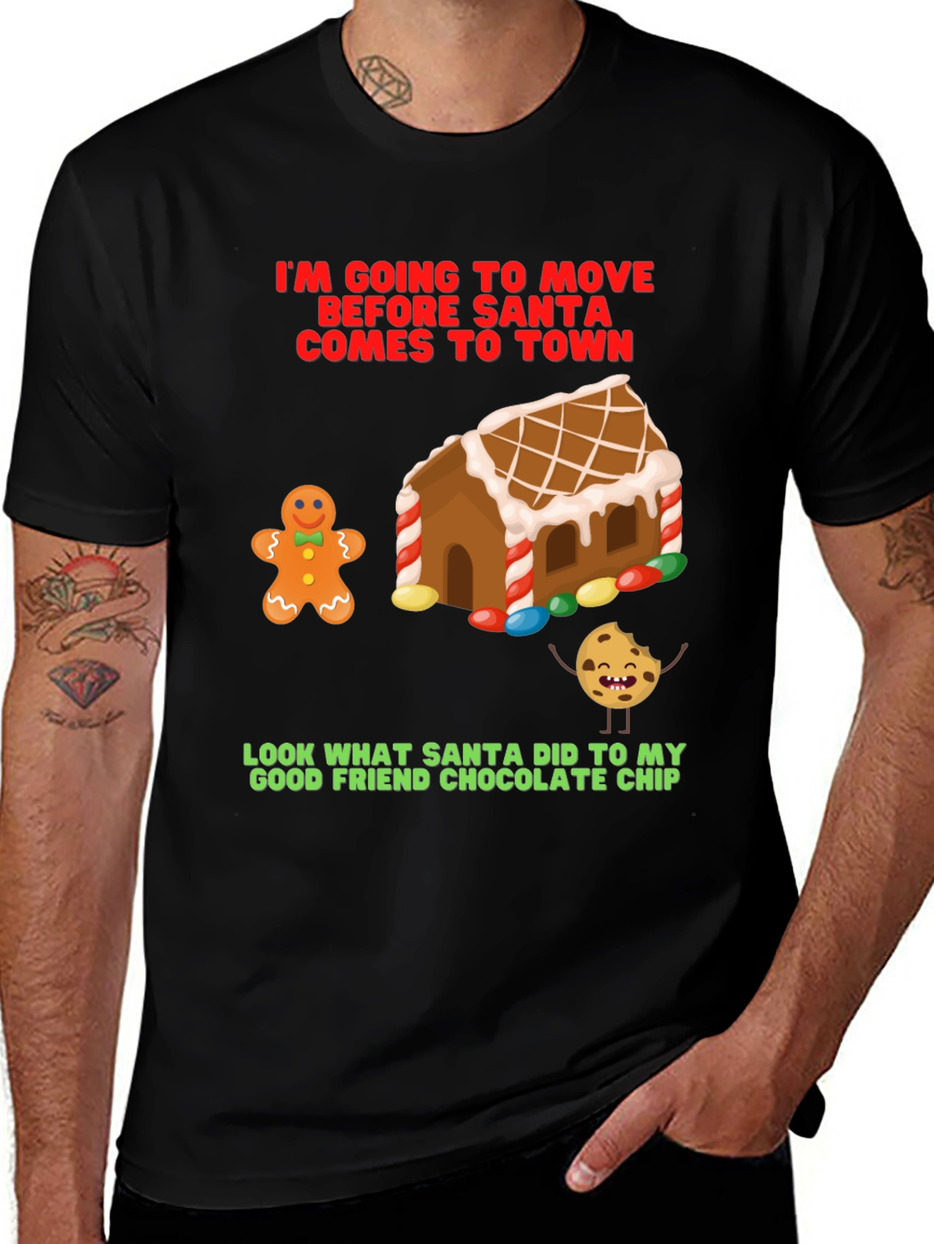 Funny Christmas T-Shirt: Gingerbread & Cookie