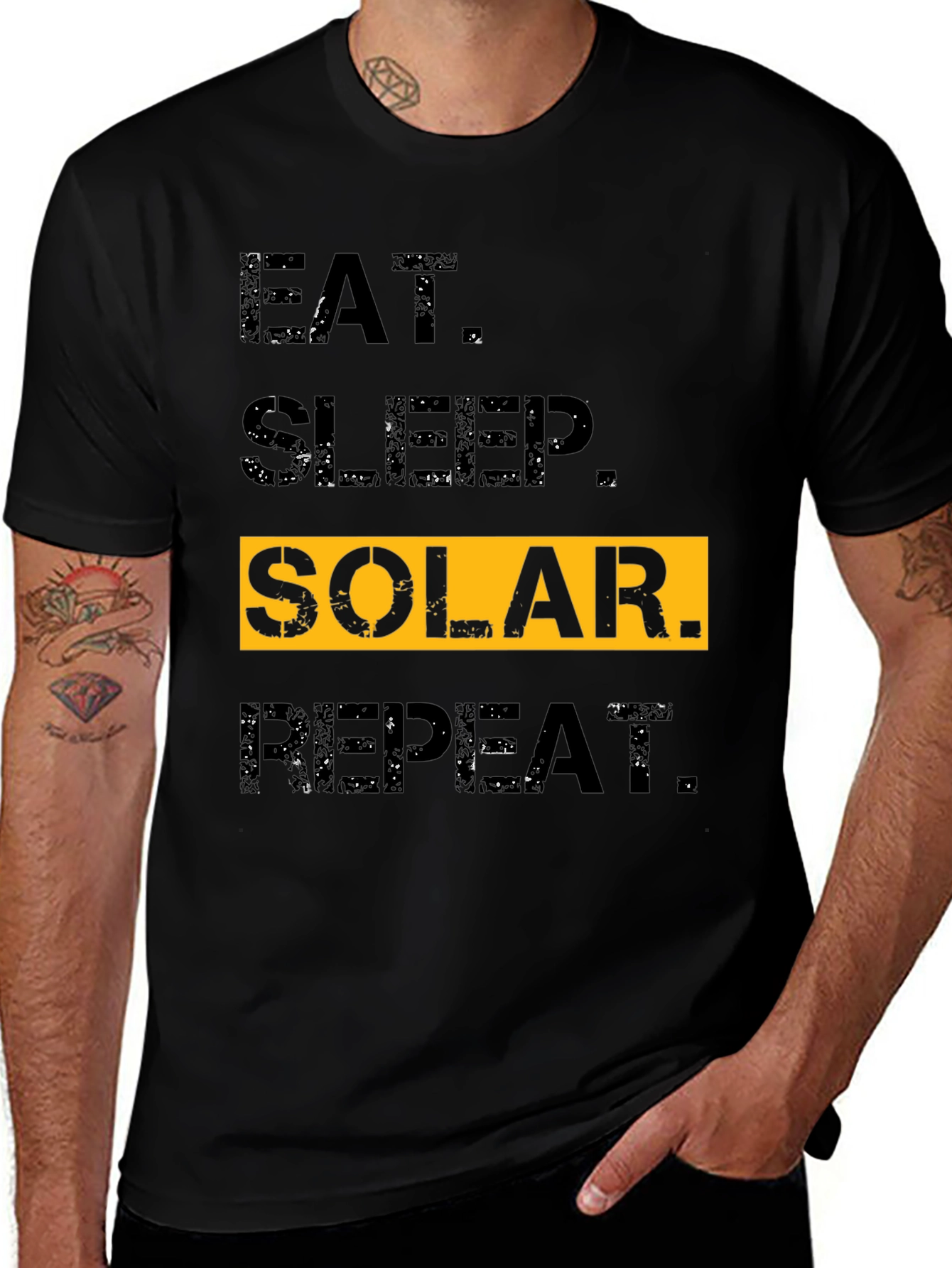 Eat Sleep Solar Repeat Graphic T-Shirt