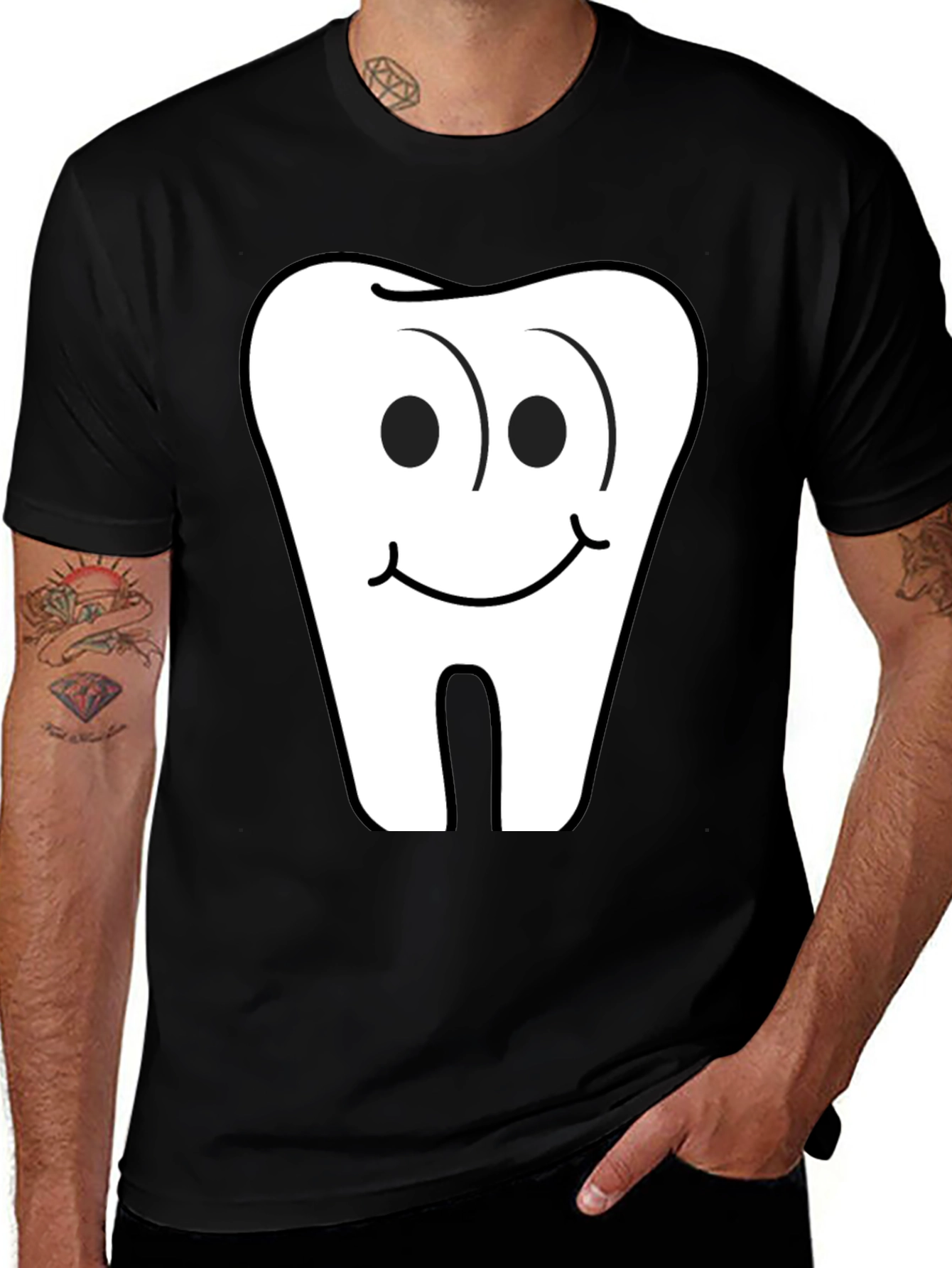 Variant 20 of Funny Tooth Graphic Tee - Black
