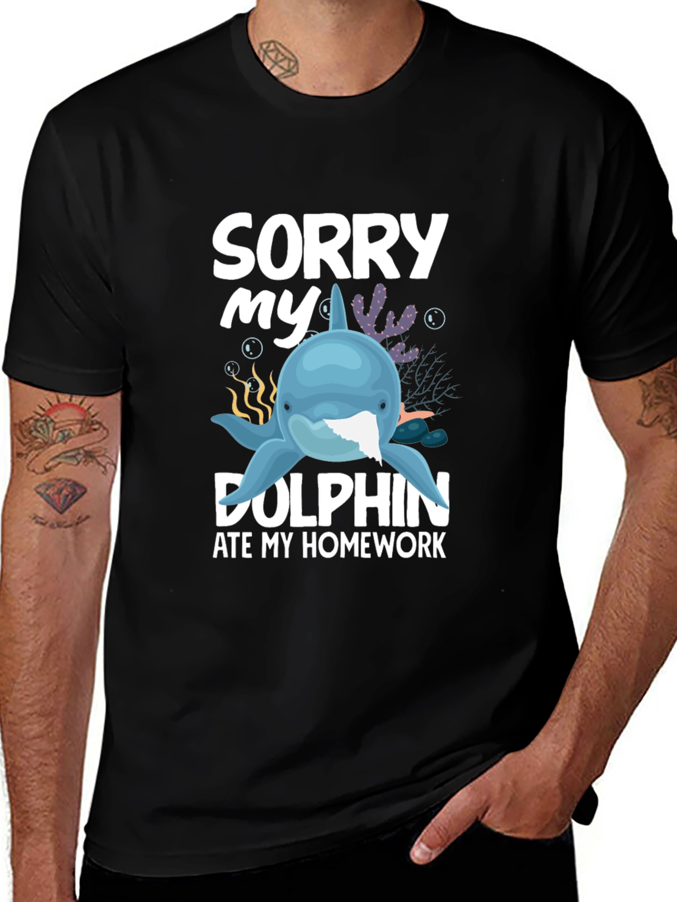 Variant 2 of Sorry My Dolphin Ate My Homework T-Shirt