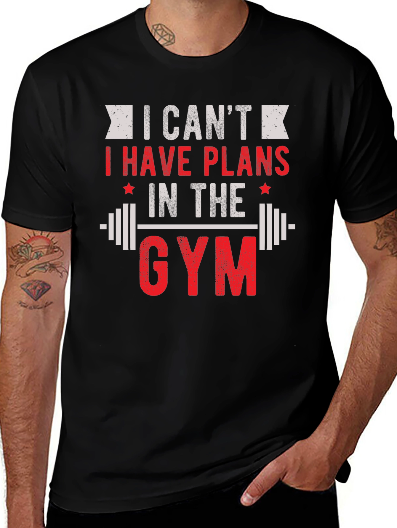 Variant 8 of Gym Plans Graphic Tee - Workout Humor T-Shirt