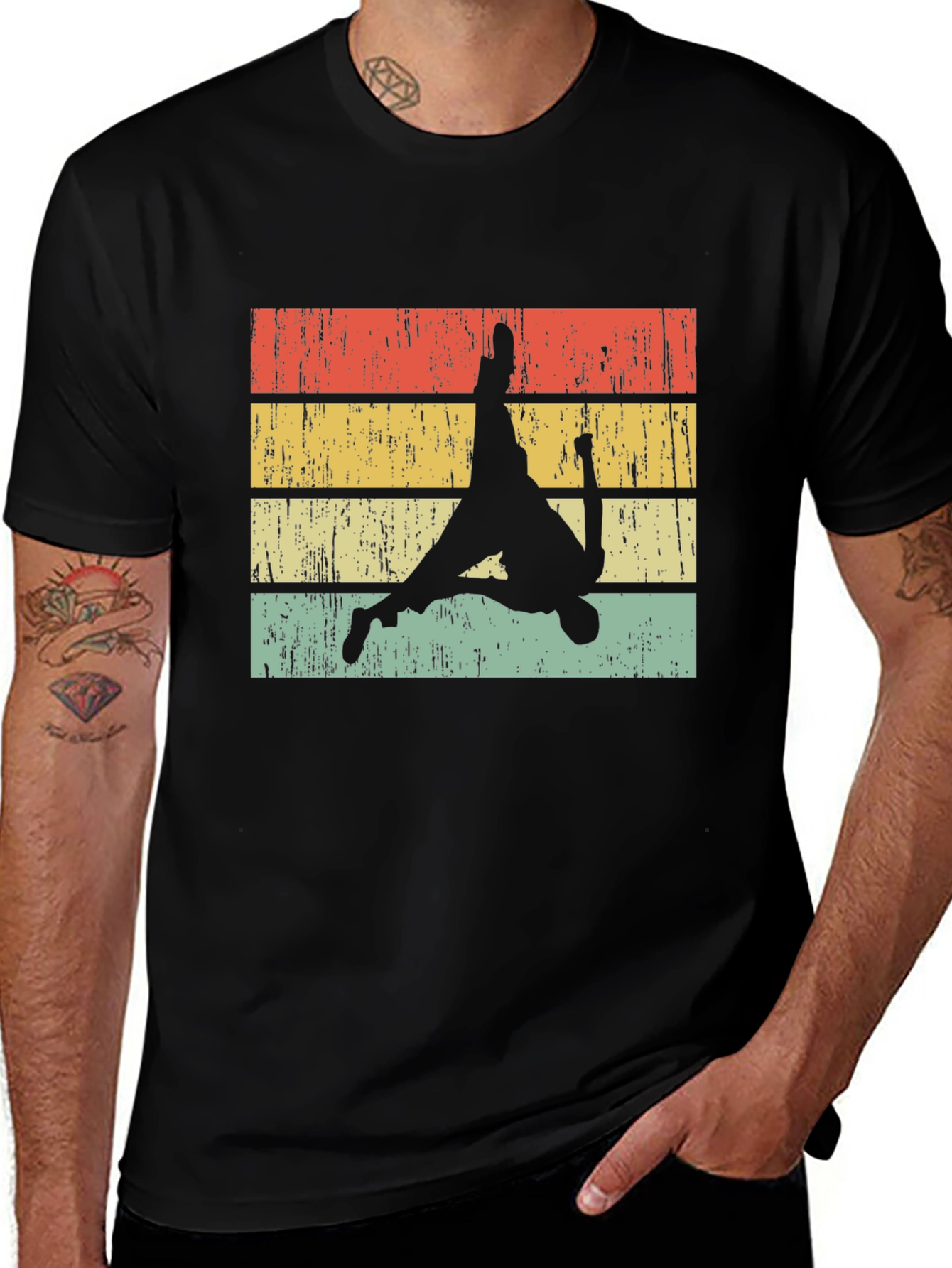 Black Retro Breakdance T-Shirt - Vintage Style main image