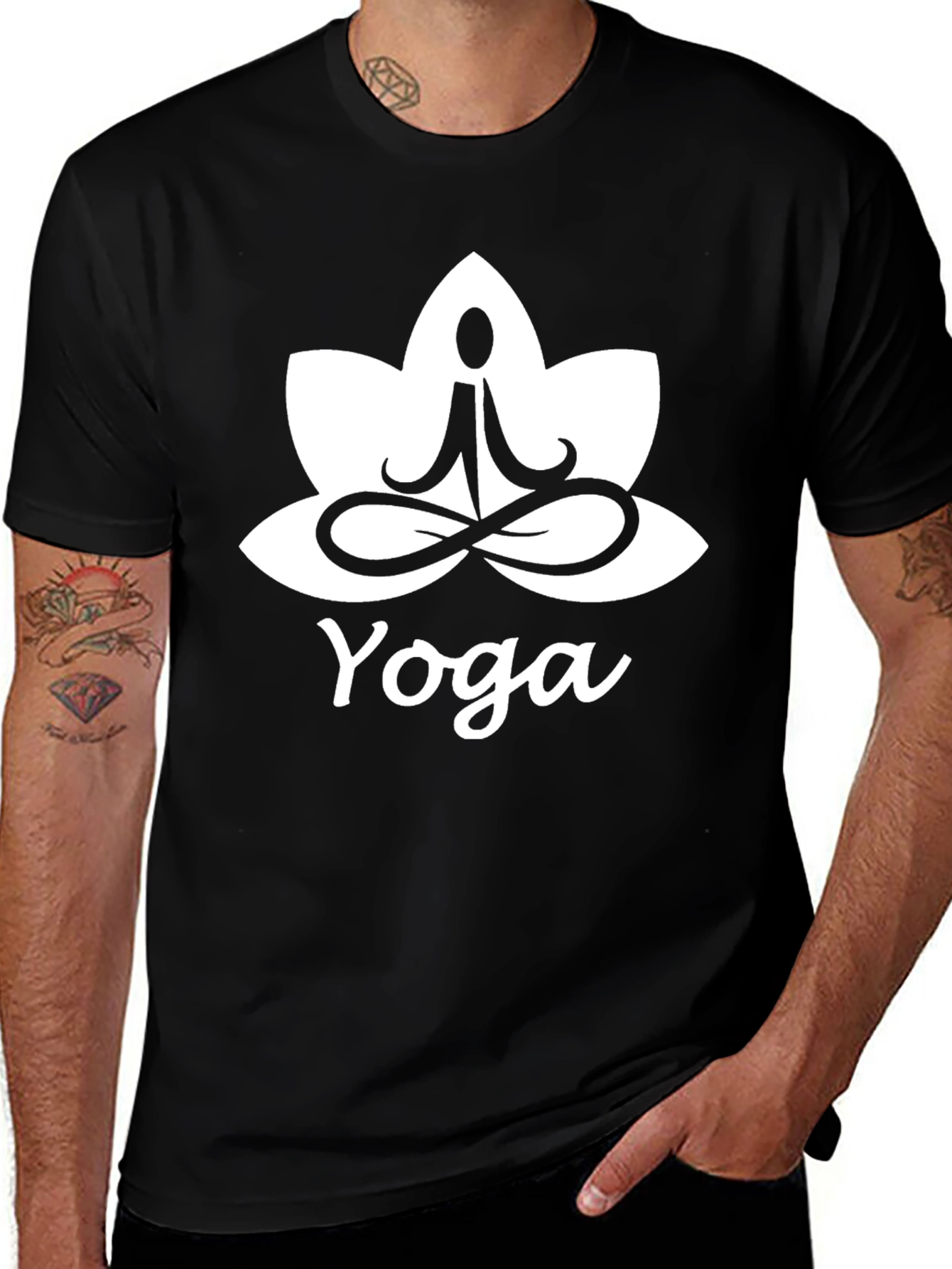 Variant 6 of Yoga Lotus T-Shirt - Black
