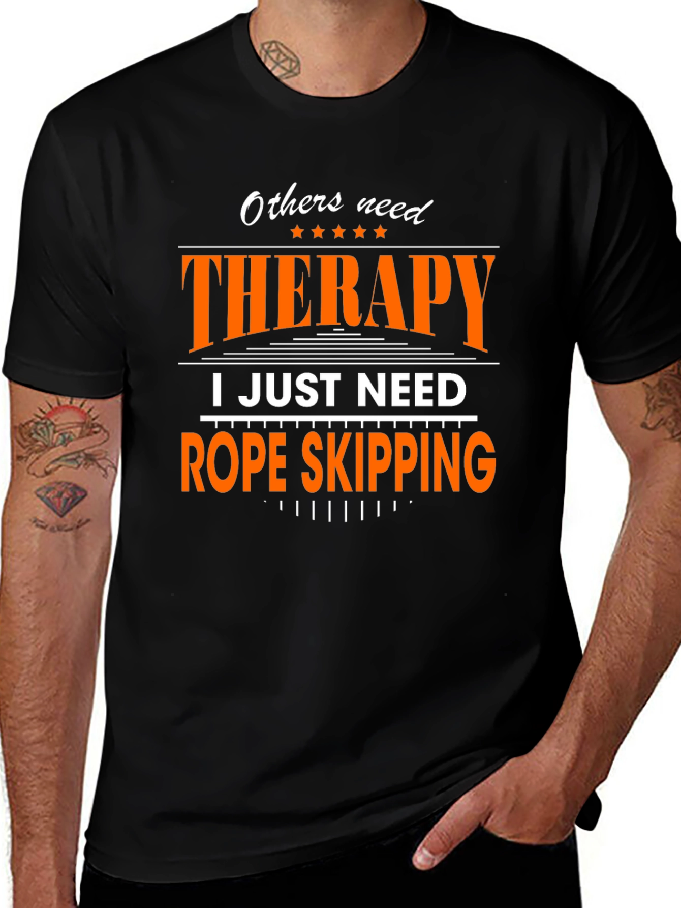 Variant 3 of Therapy Rope Skipping Black T-Shirt