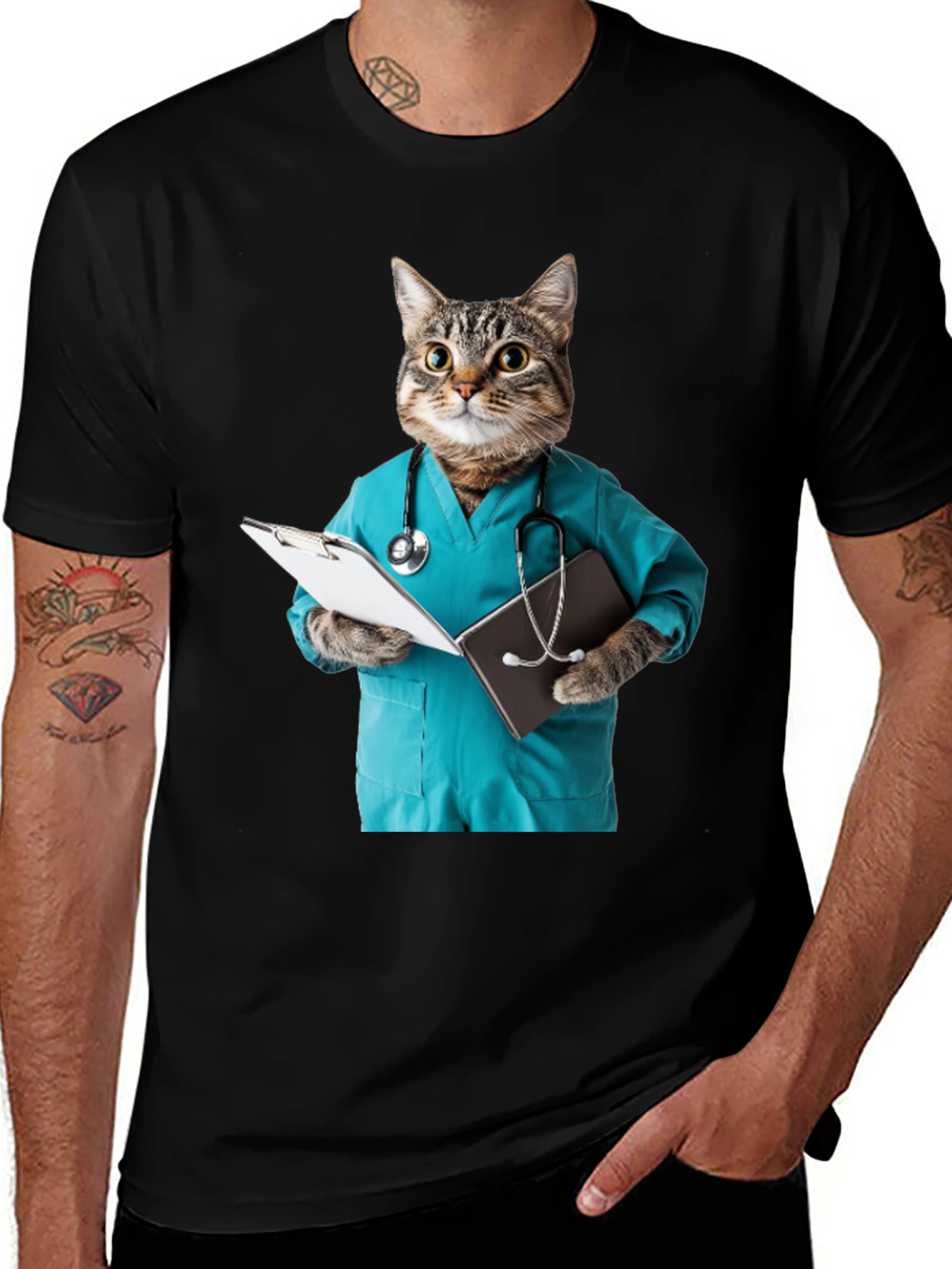 Cat Doctor Graphic T-Shirt - Unisex