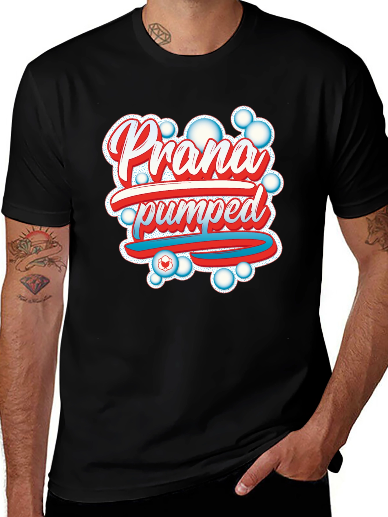 Prana Pumped Black Graphic Tee