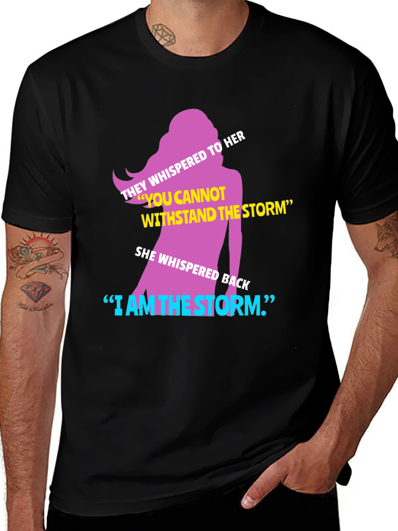 Variant 13 of I am the Storm Graphic Tee - Empowering Women's T-Shirt