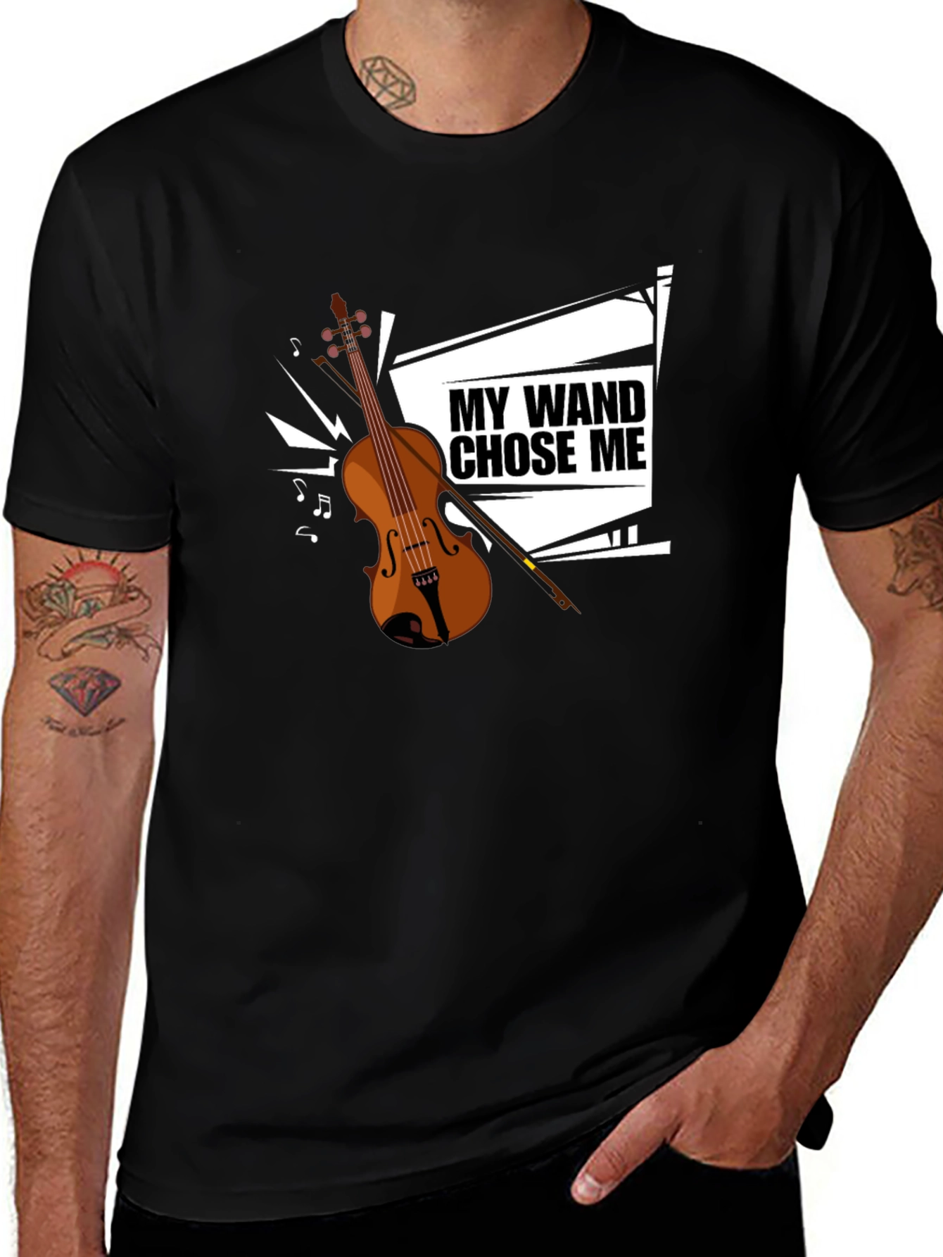 Variant 27 of My Wand Chose Me T-Shirt - Violinist Gift Tee