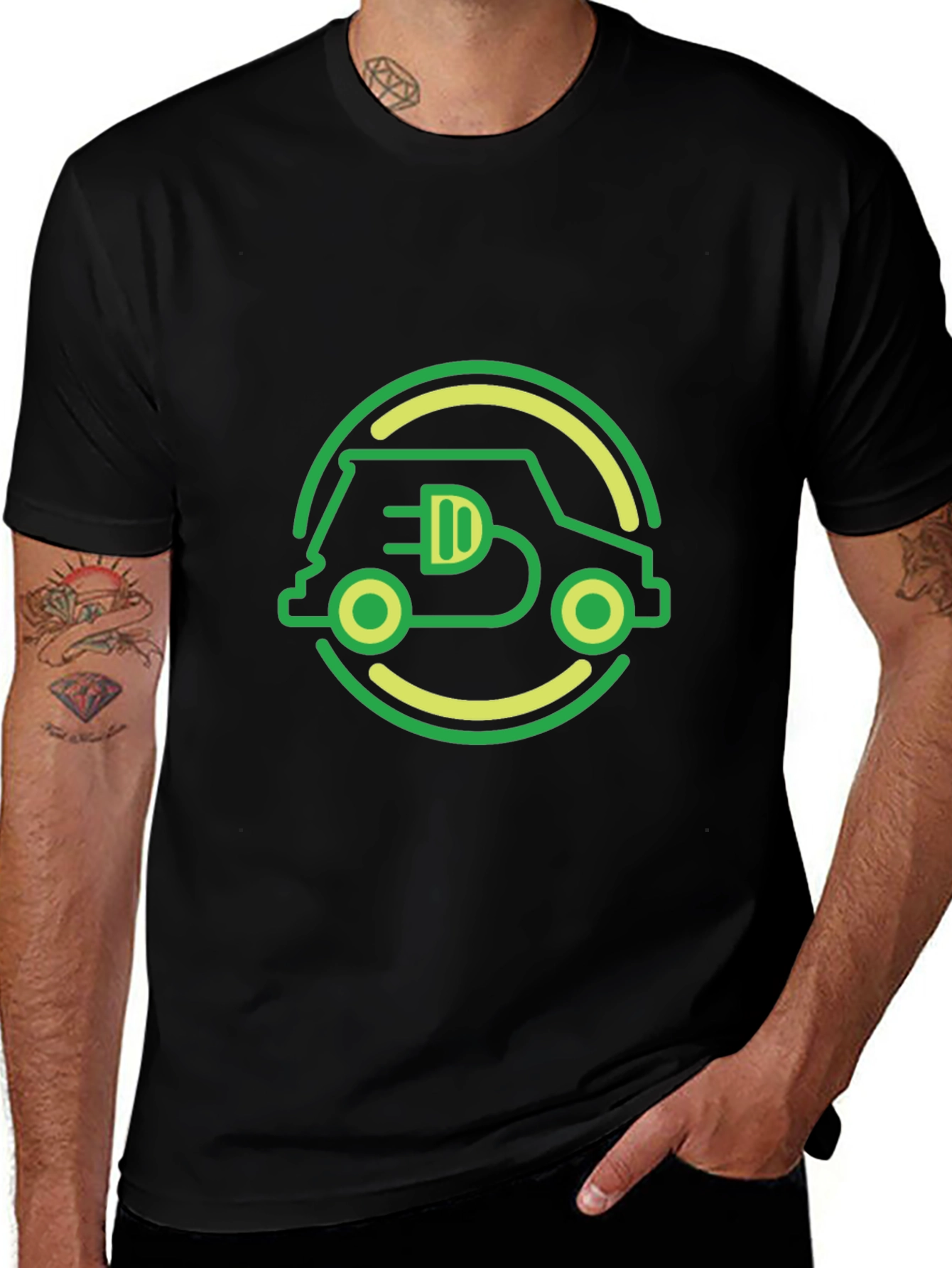 Variant 12 of Eco-Friendly Electric Car T-Shirt