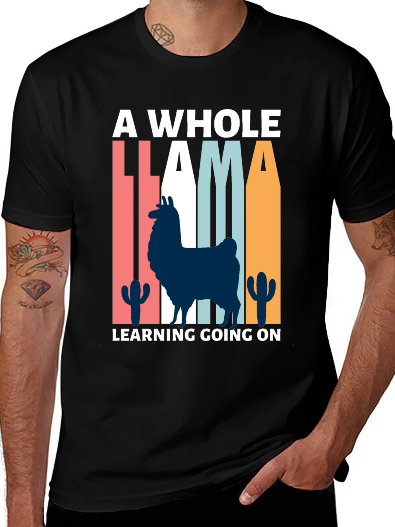 Variant 29 of Llama Learning T-Shirt - Quirky & Fun!