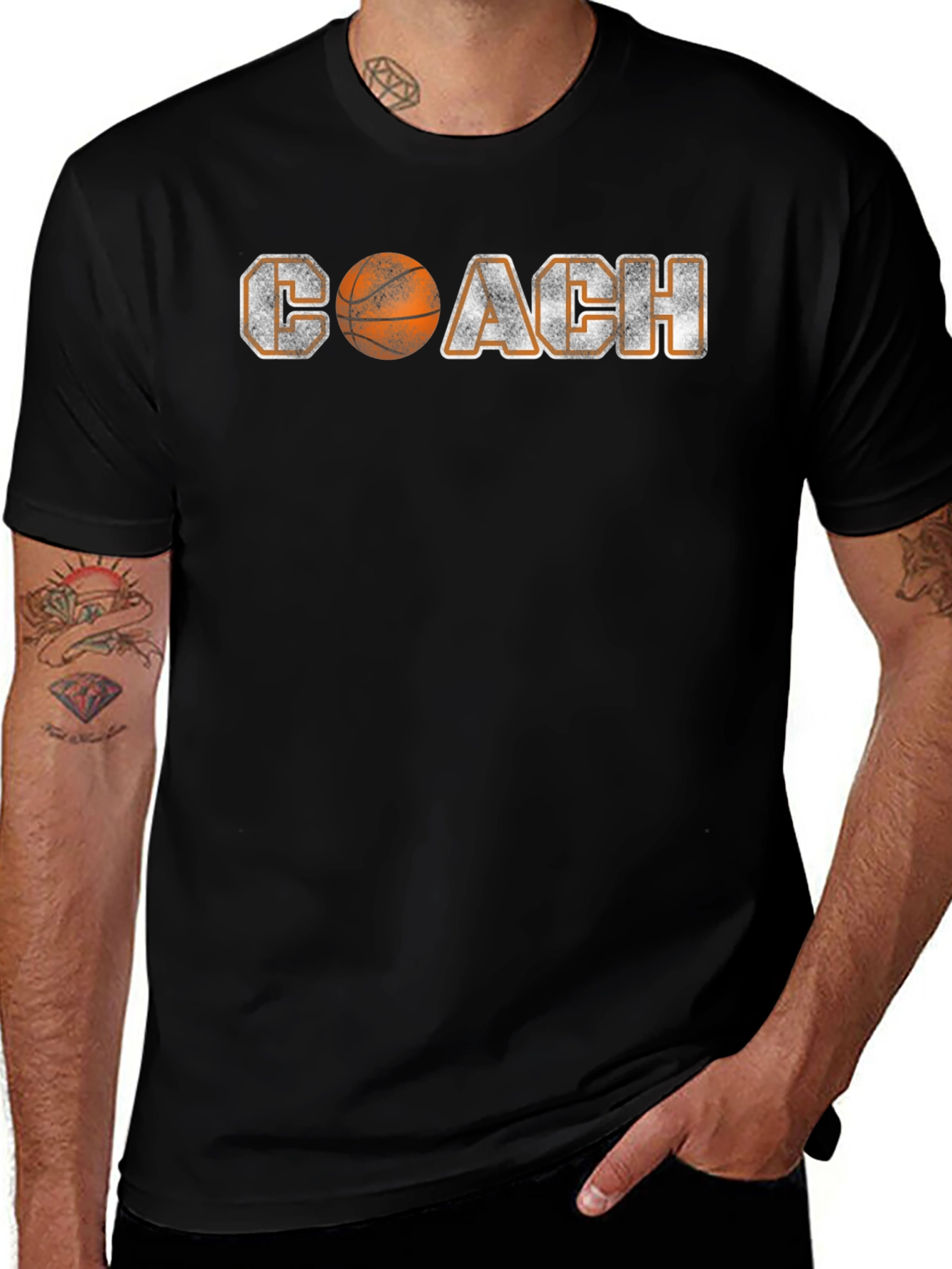 Variant 11 of Basketball Coach T-Shirt - Vintage Style