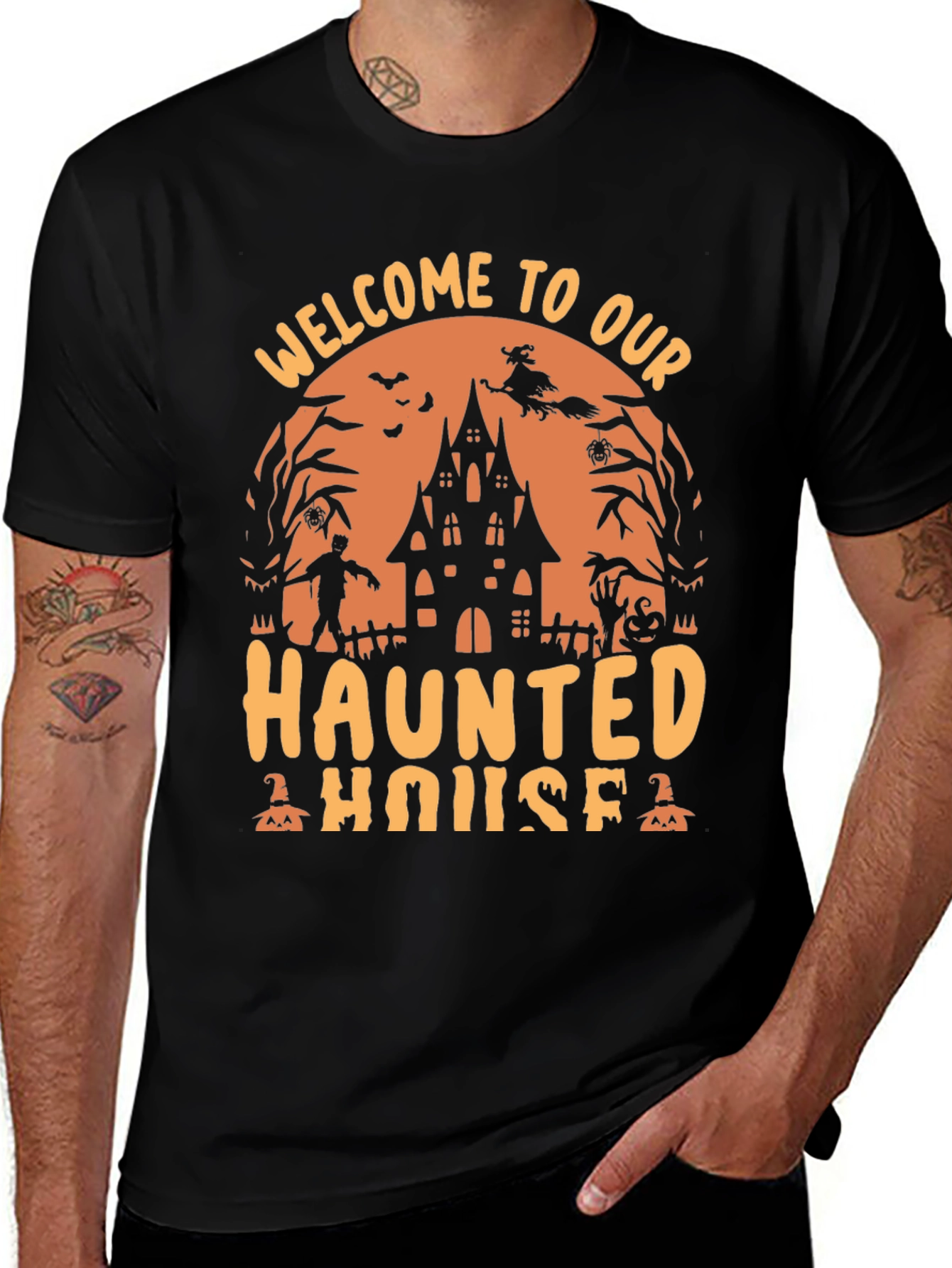 Welcome to Our Haunted House Graphic T-Shirt