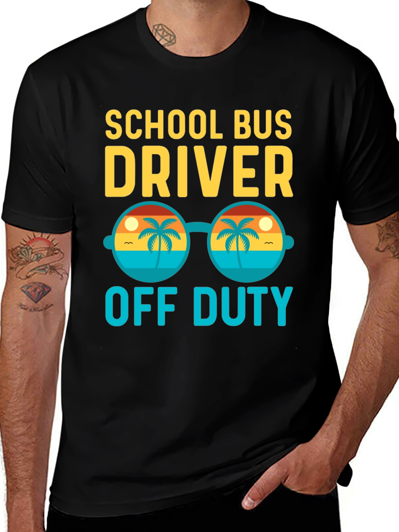 Variant 13 of School Bus Driver Off Duty T-Shirt