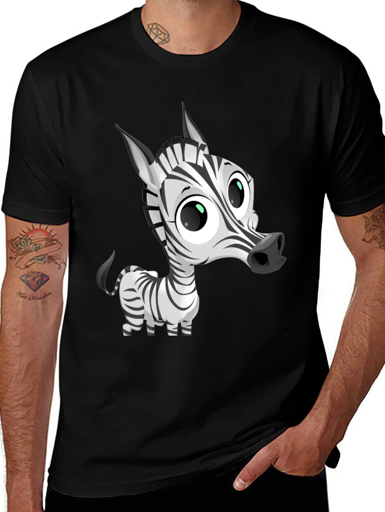Variant 27 of Zebra Cartoon Graphic T-Shirt