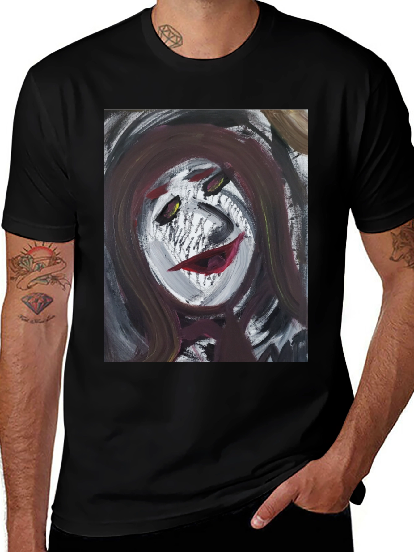 Variant 26 of Abstract Art Face Graphic Print Men's T-Shirt