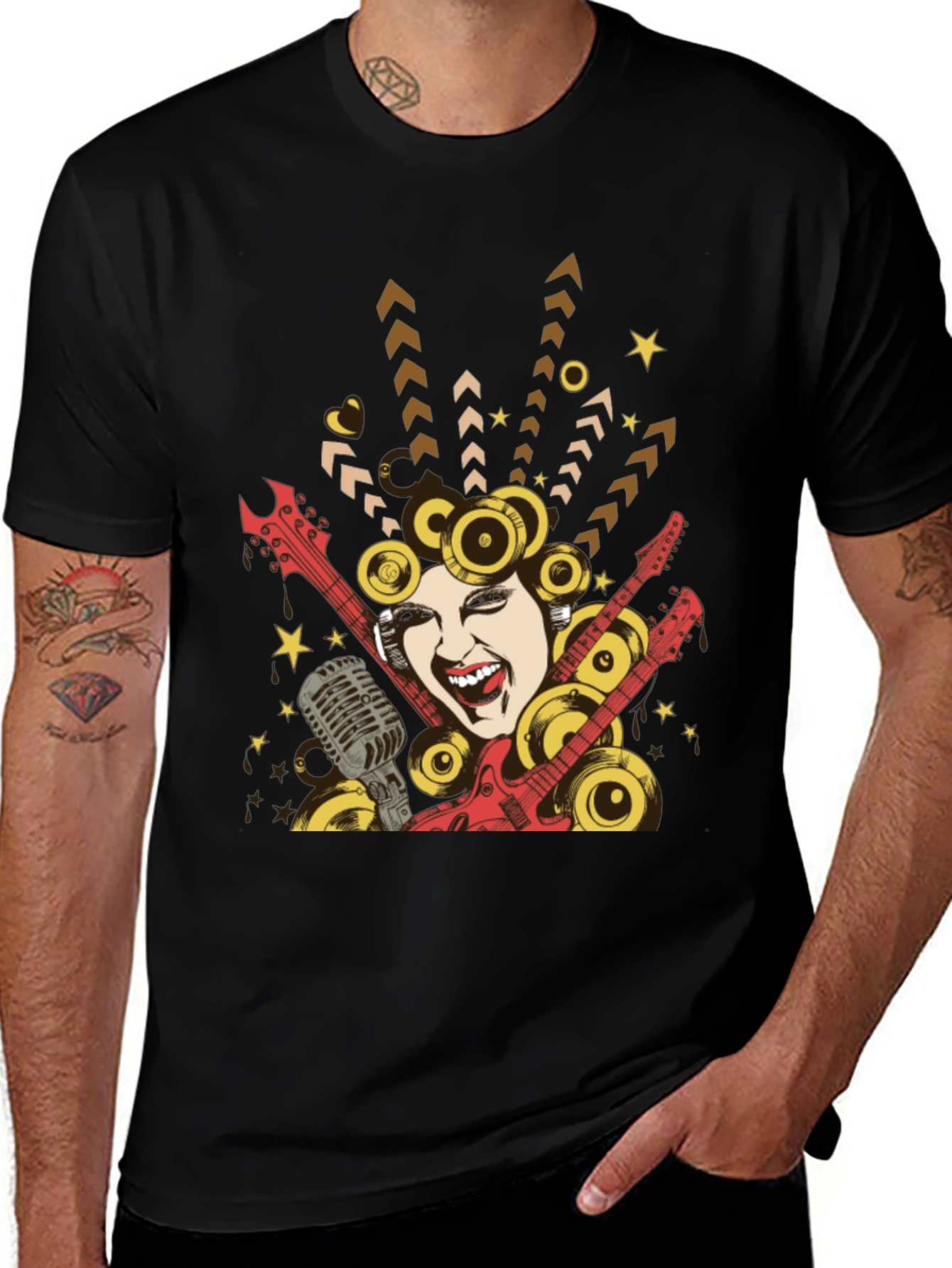 Variant 28 of Rockstar Graphic T-Shirt - Music Lover Tee