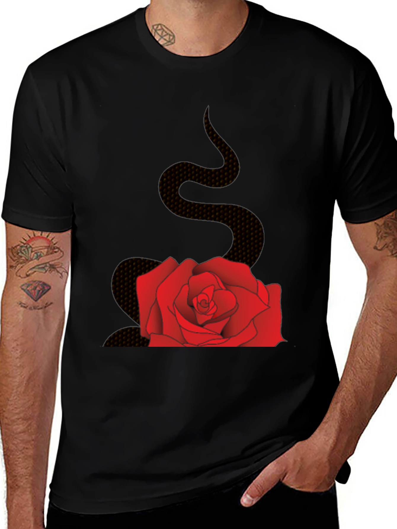 Variant 24 of Rose and Snake Graphic Tee